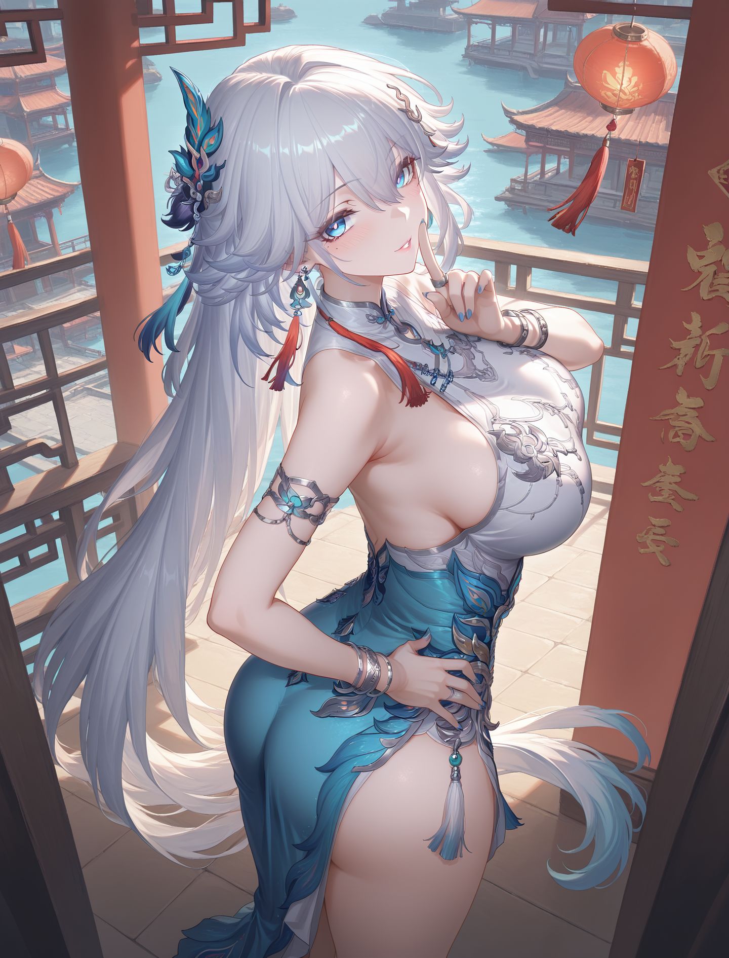 爻光 二次元游戏角色崩坏星穹铁道 美腿旗袍肉肉腿,第1张