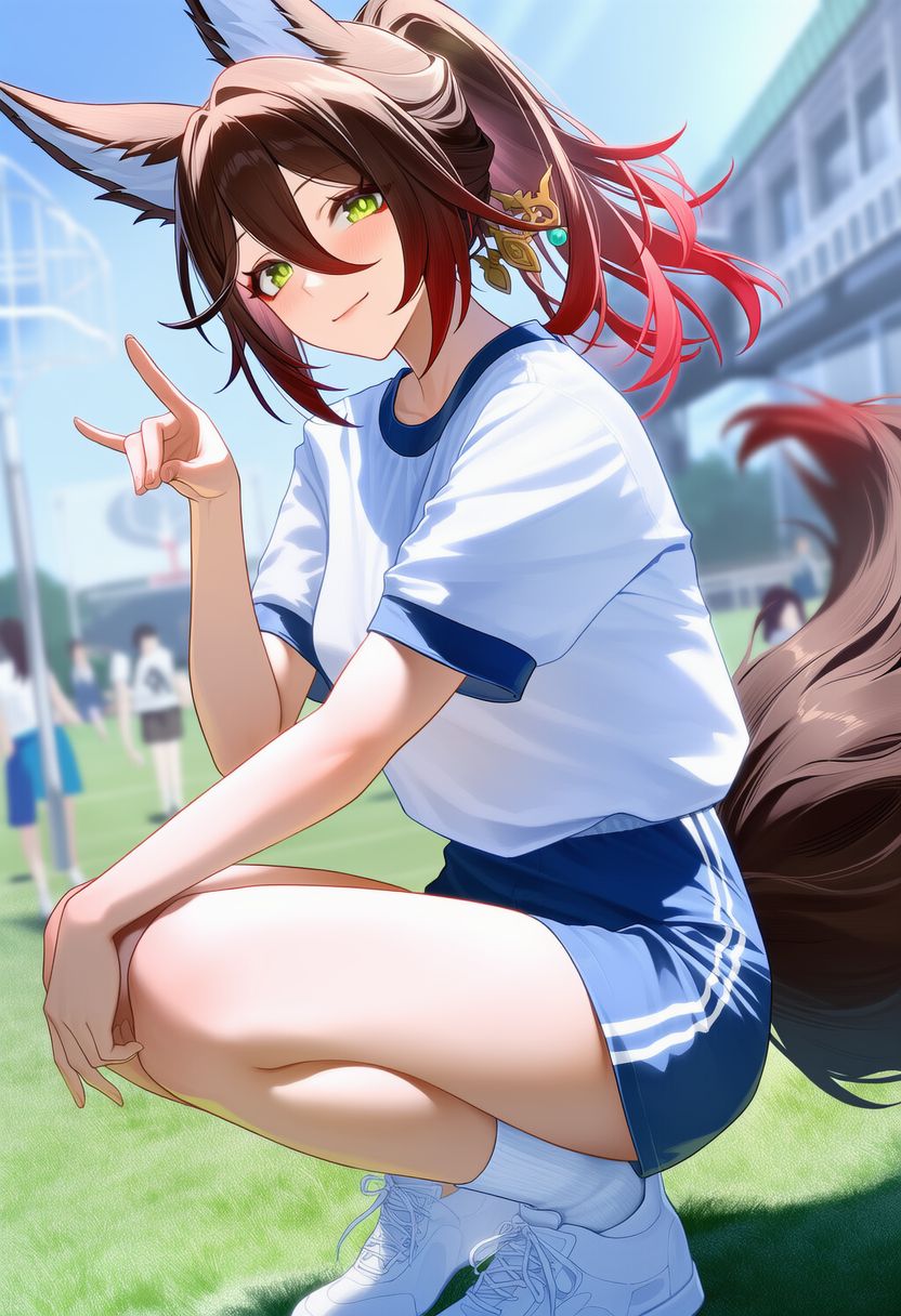 崩坏星穹铁道游戏角色二创 停云 大狐狸兽耳尾巴泳装泳衣比基尼,第2张