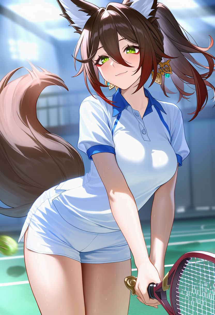 崩坏星穹铁道游戏角色二创 停云 大狐狸兽耳尾巴泳装泳衣比基尼,第3张