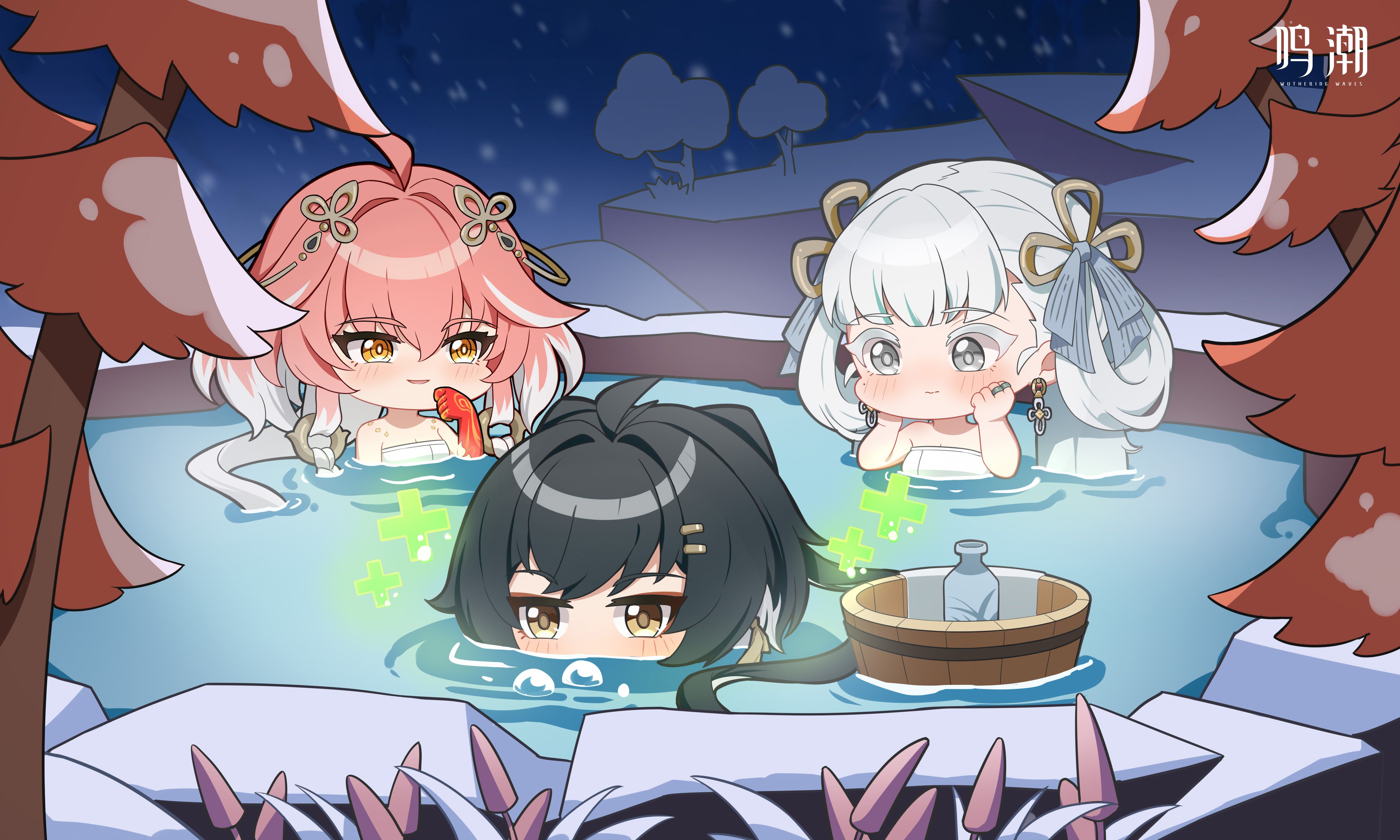 鸣潮官网社媒活动高清电脑壁纸桌面壁纸-卡通漫画壁纸-暑期特別企划-乘霄山避暑纪行,第3张