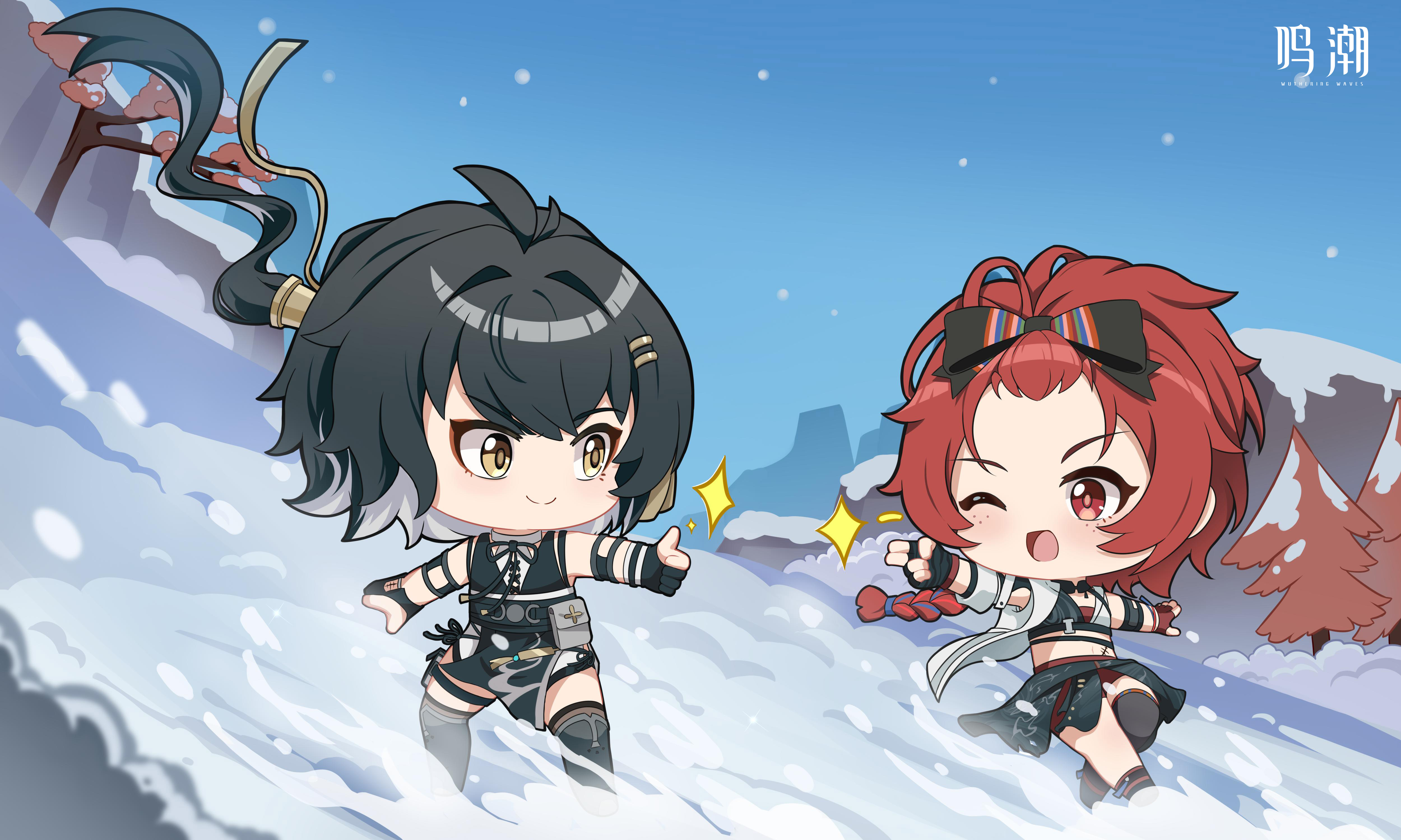 鸣潮官网社媒活动高清电脑壁纸桌面壁纸-卡通漫画壁纸-暑期特別企划-乘霄山避暑纪行,第4张