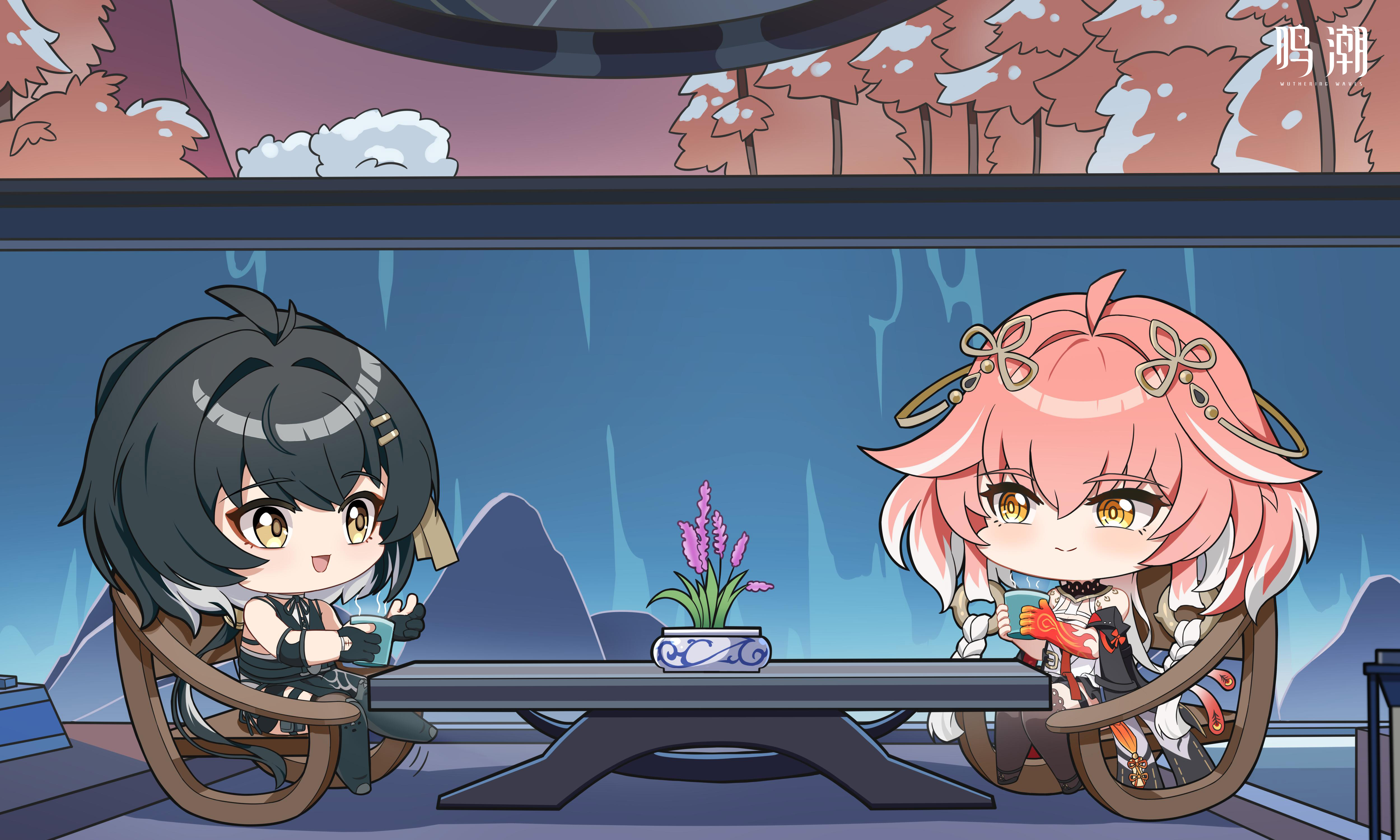 鸣潮官网社媒活动高清电脑壁纸桌面壁纸-卡通漫画壁纸-暑期特別企划-乘霄山避暑纪行,第5张