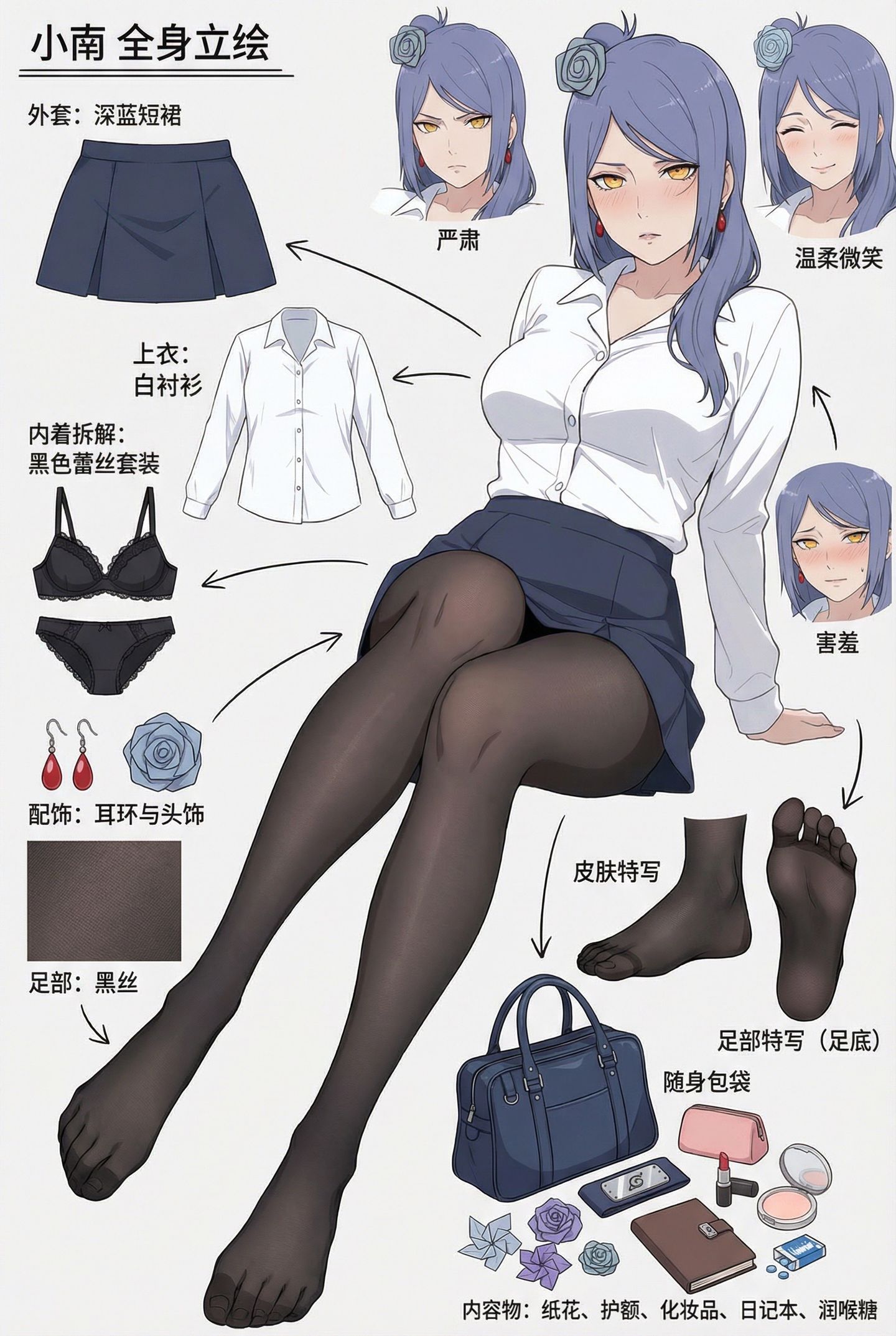 小南 雏田 火影忍者二创人物立绘,第2张