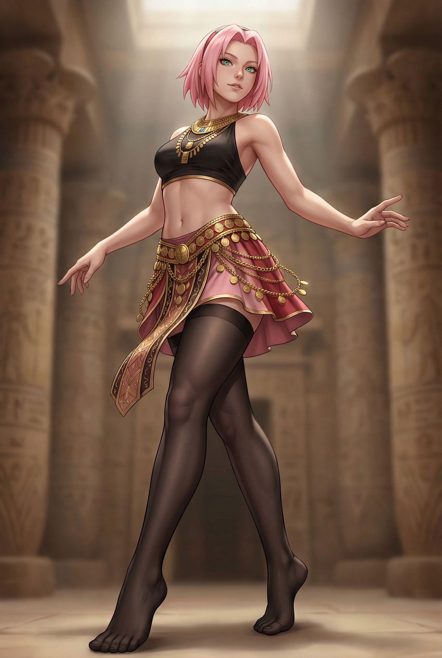 火影忍者全员埃及大冒险。异域风情 小樱 雏田 纲手... 黑丝袜裤袜,第8张