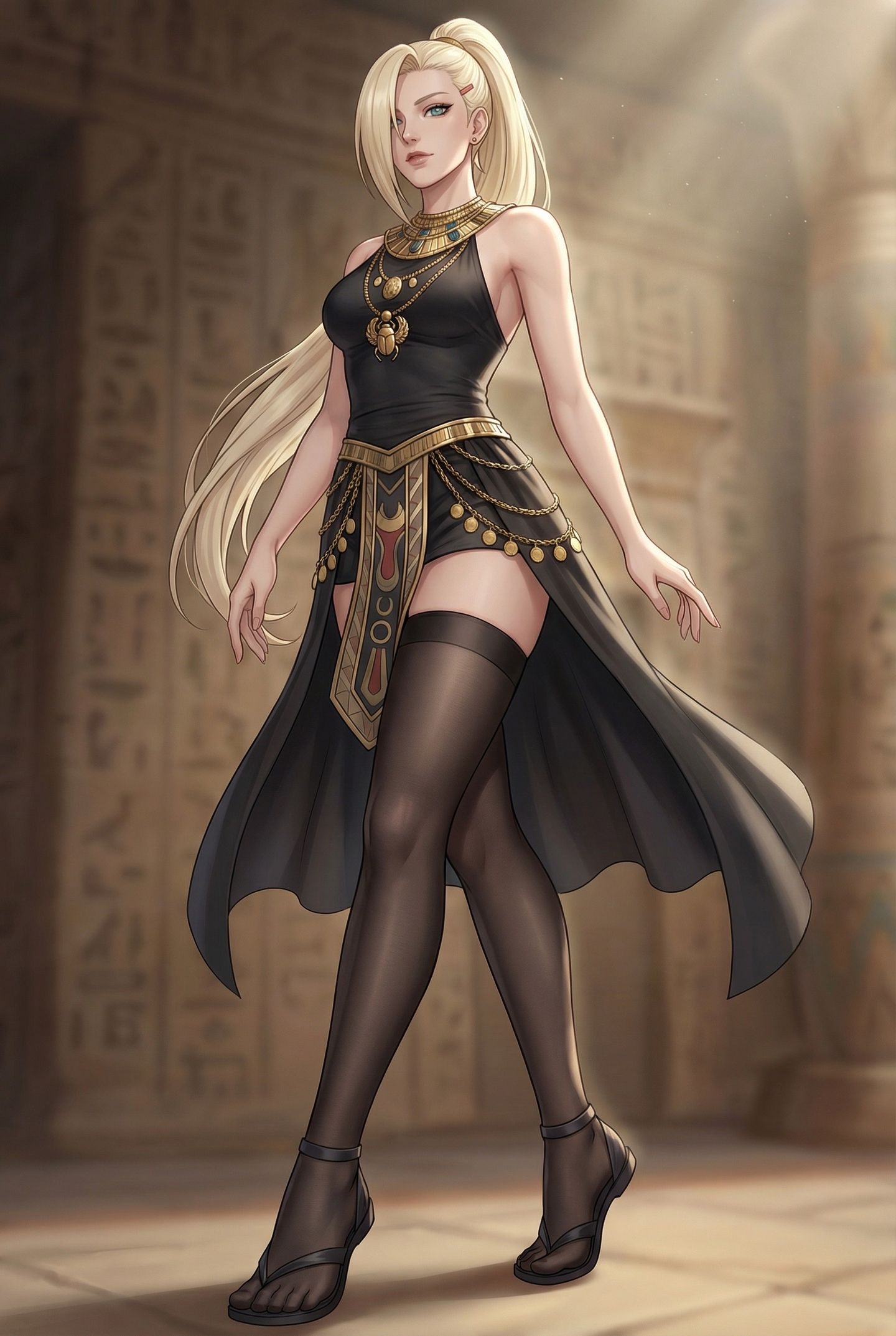 火影忍者全员埃及大冒险。异域风情 小樱 雏田 纲手... 黑丝袜裤袜,第10张