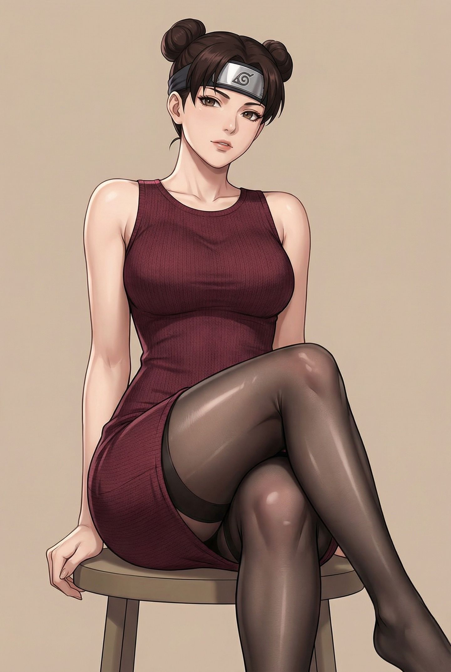 火影忍者高清手机壁纸喜欢吗，春野樱 纲手 手鞠 雏田，黑丝袜裤袜,第2张