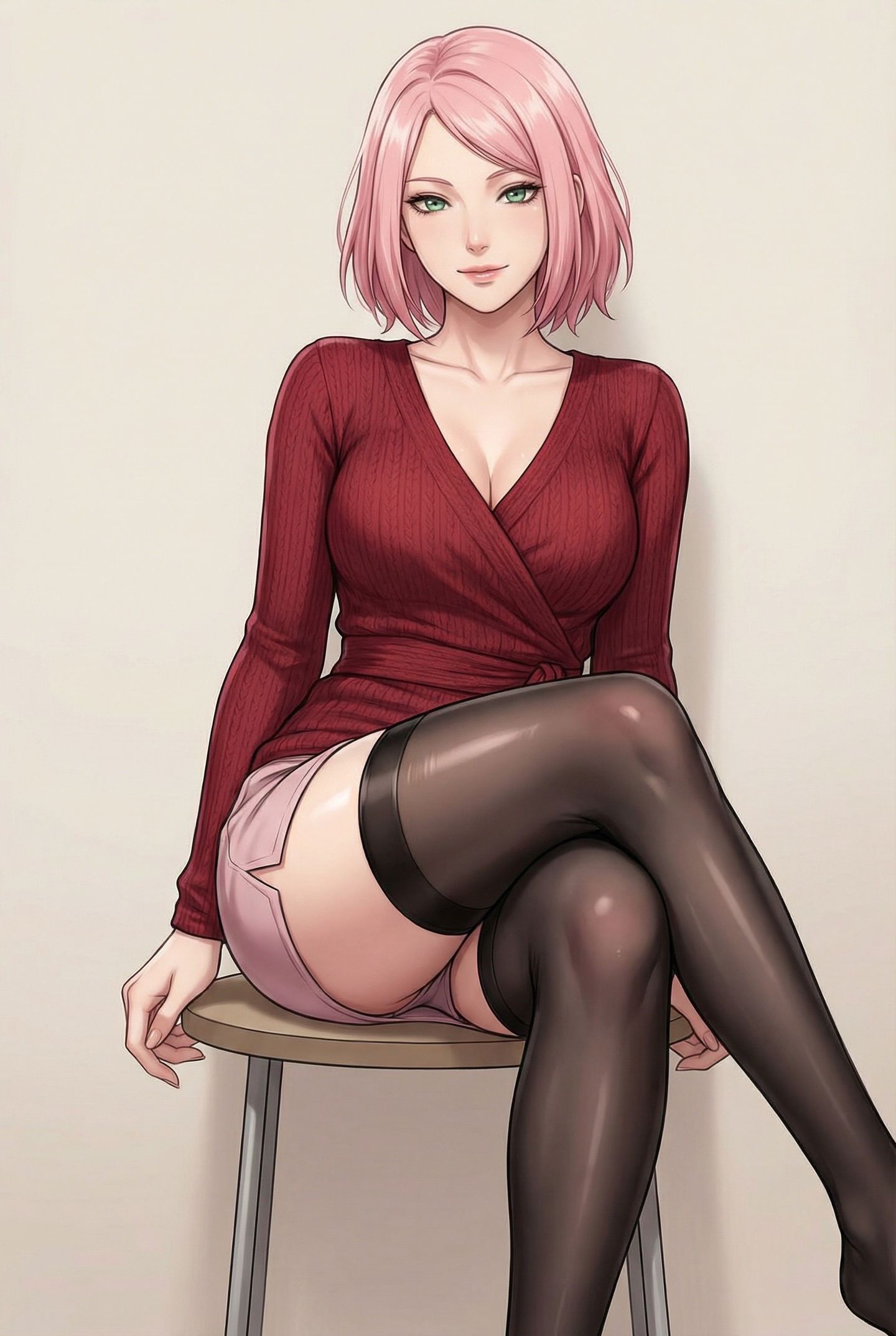 火影忍者高清手机壁纸喜欢吗，春野樱 纲手 手鞠 雏田，黑丝袜裤袜,第5张