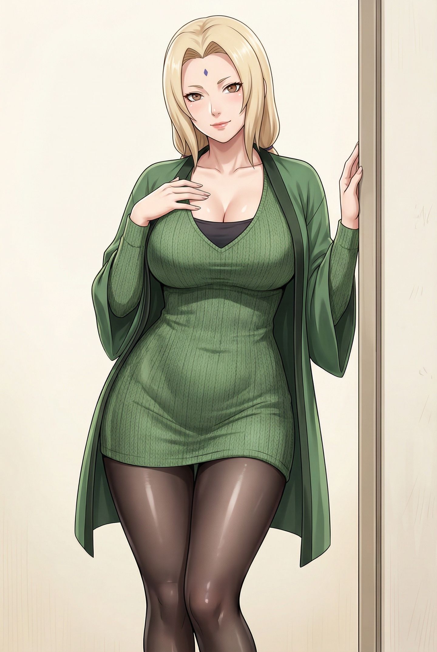 火影忍者高清手机壁纸喜欢吗，春野樱 纲手 手鞠 雏田，黑丝袜裤袜,第4张