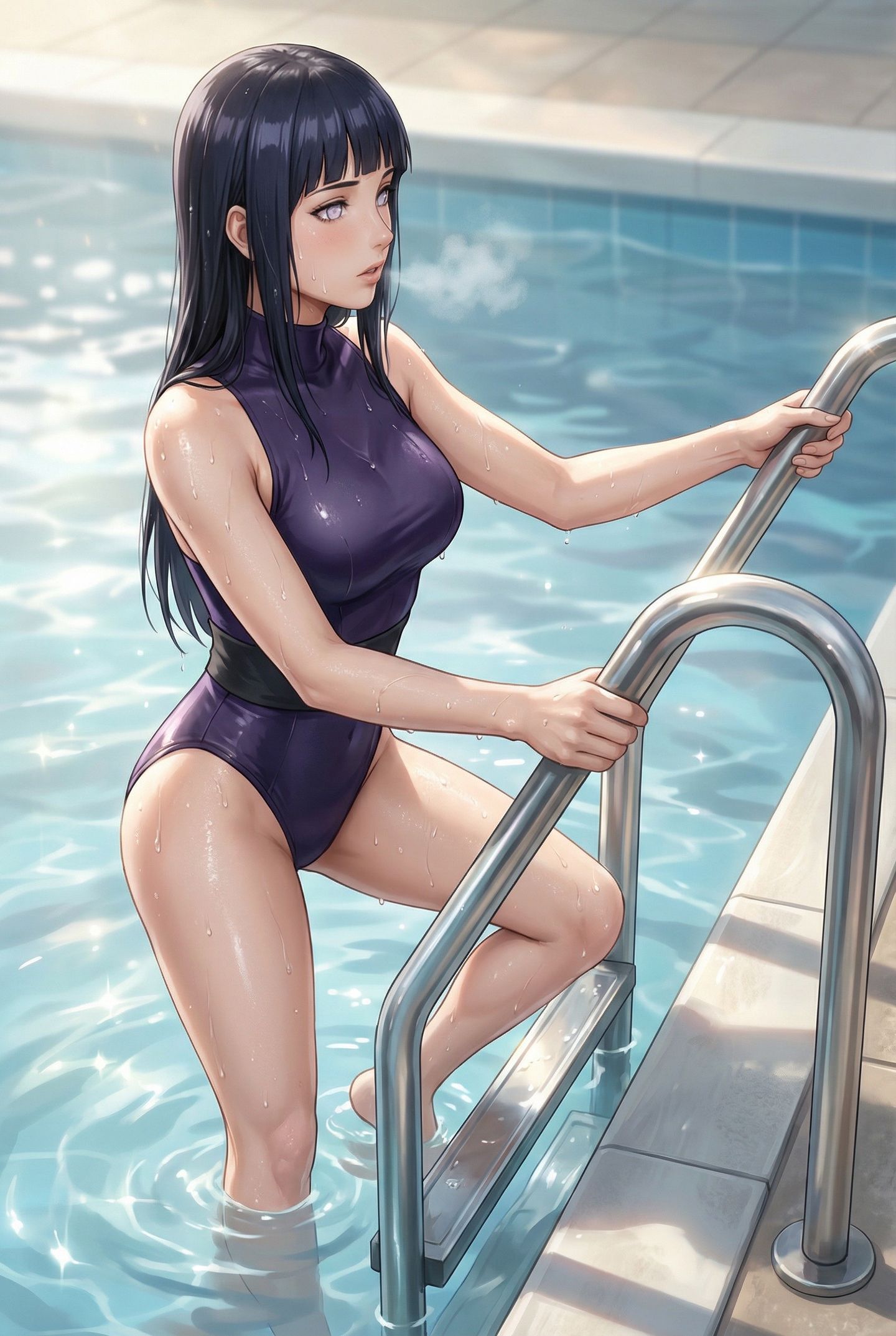 火影忍者动漫日漫美女人物角色，日向雏田泳装比基尼死库水图片,第2张