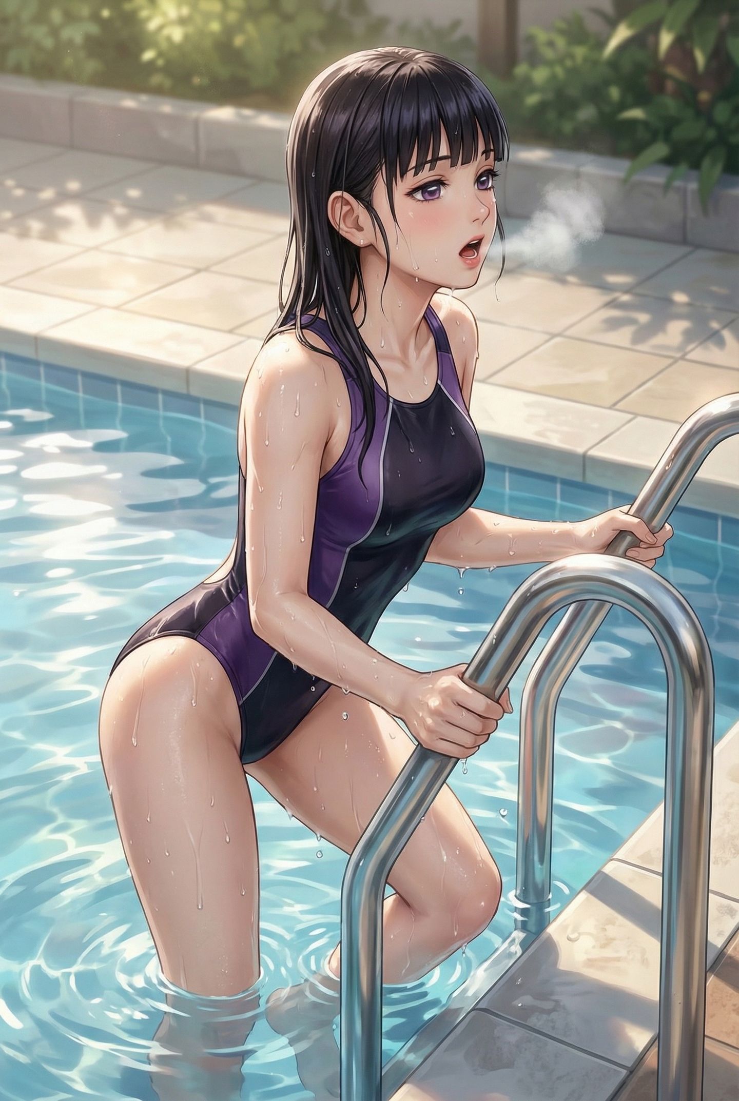 泳池游泳好啊得学。鬼灭之刃 弥豆子 蝴蝶忍 蜜璃 泳衣泳装比基尼动漫日漫壁纸,第2张