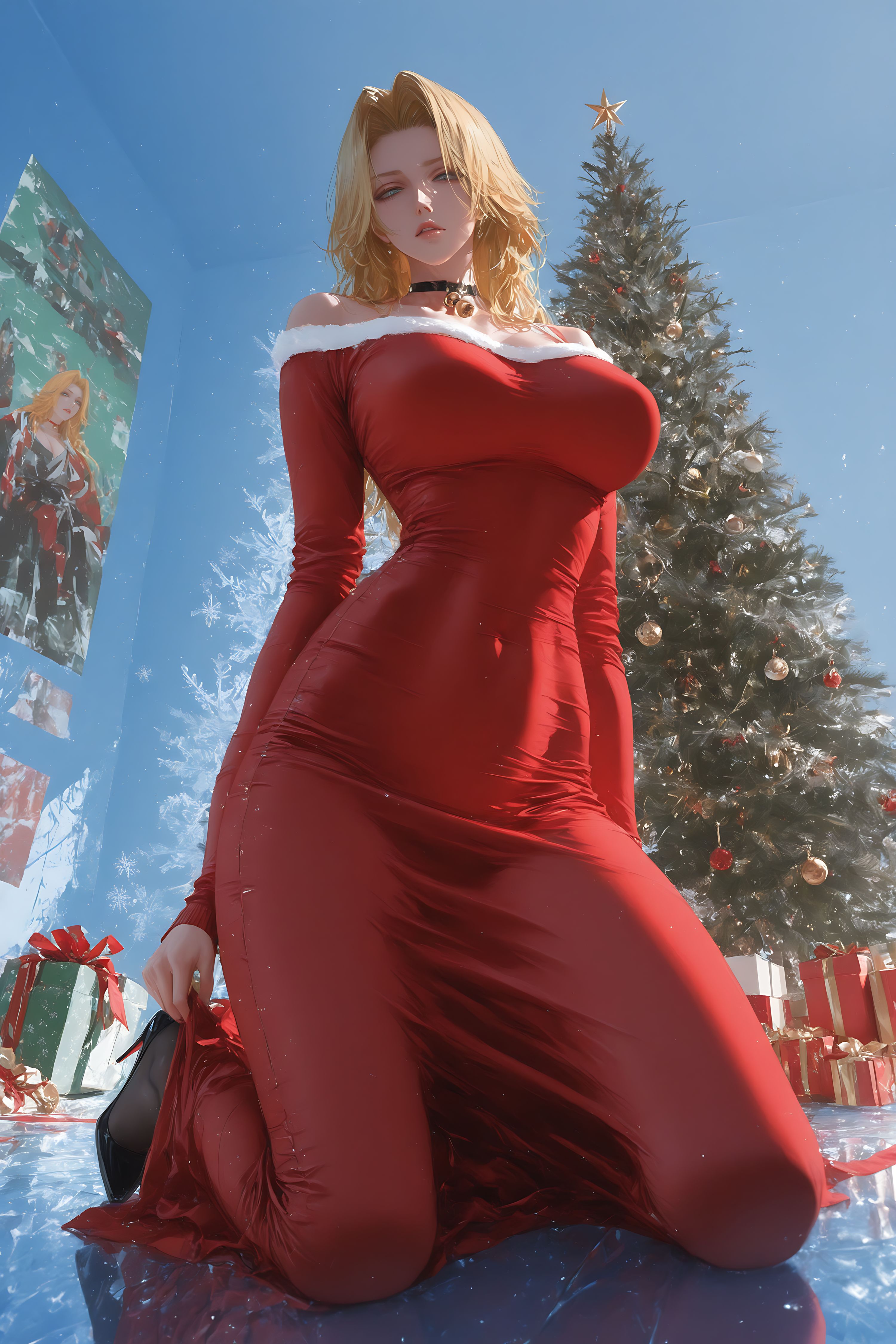 圣诞系列，境界刀鸣二次元松本乱菊，大长腿美女美图壁纸,第5张