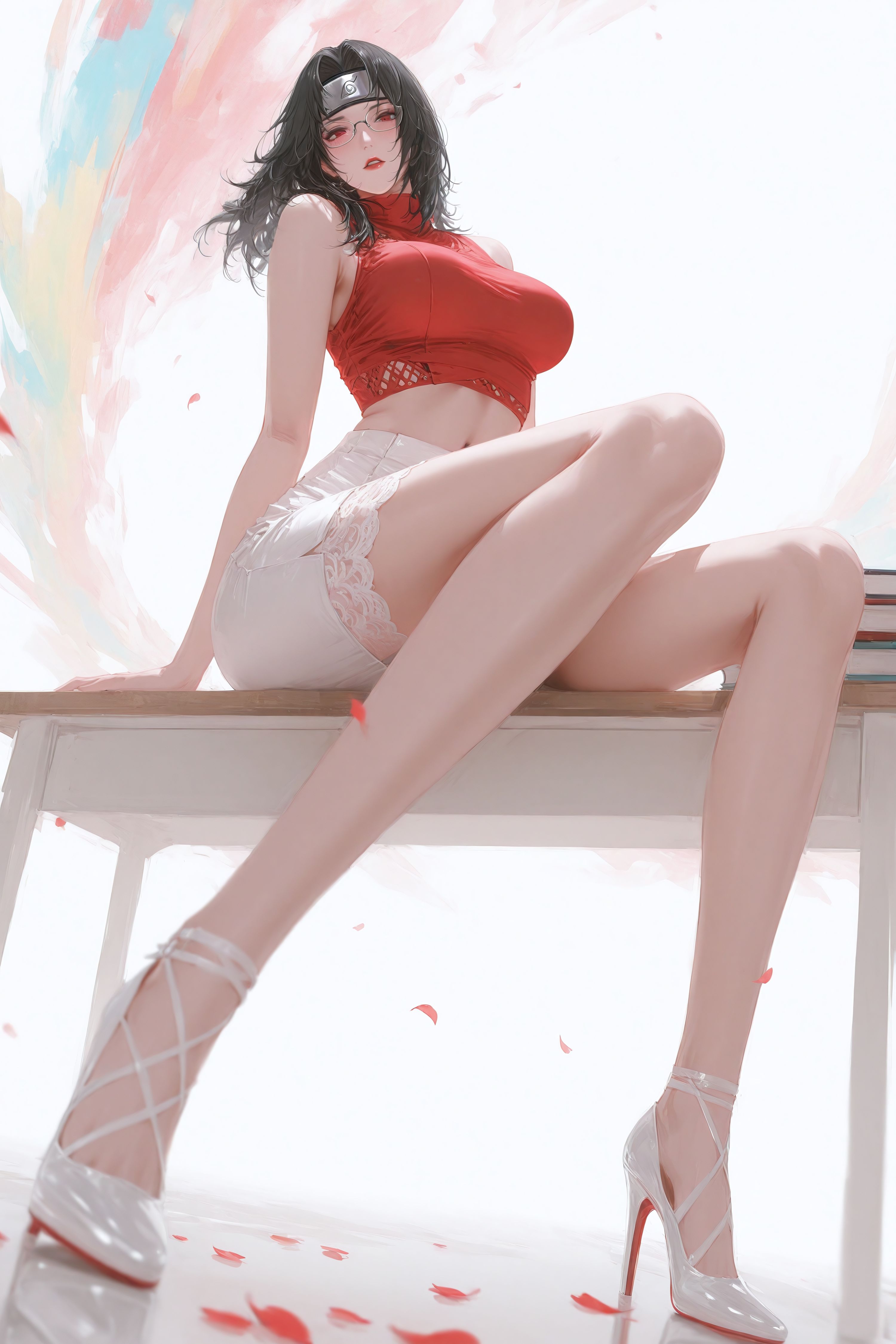 二次元火影忍者成熟的美，夕日红都市丽人，大长腿美腿高跟鞋,第1张