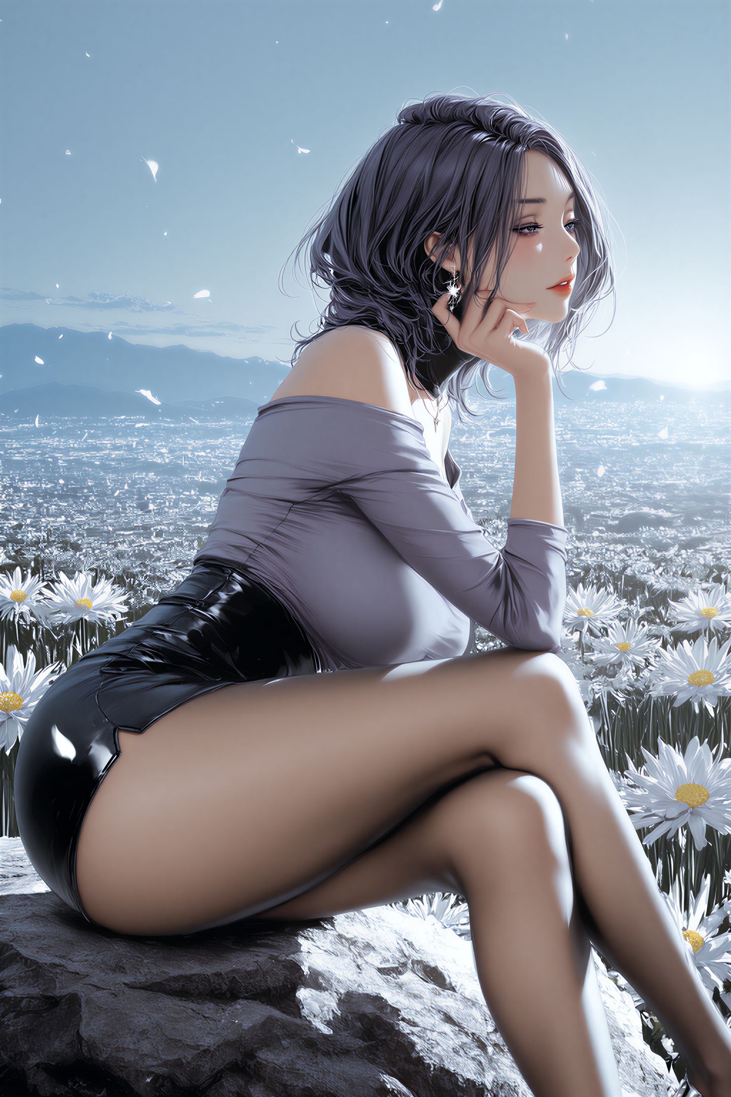 组长的户外写真，金美庭组长，二次元韩漫美丽新世界御姐，黑丝袜裤袜高跟鞋职业装,第3张