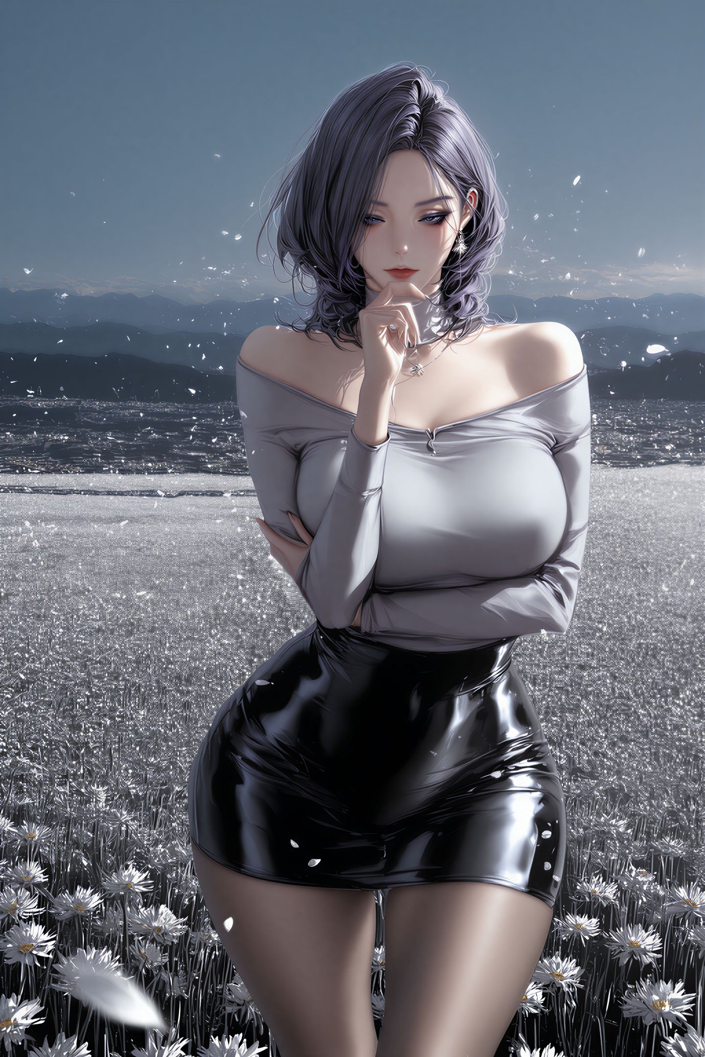 组长的户外写真，金美庭组长，二次元韩漫美丽新世界御姐，黑丝袜裤袜高跟鞋职业装,第8张