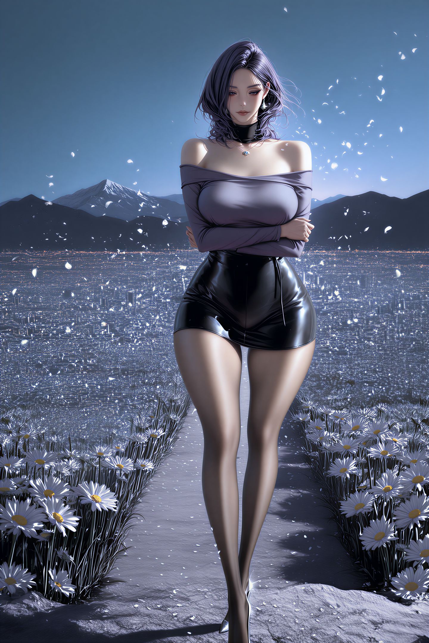 组长的户外写真，金美庭组长，二次元韩漫美丽新世界御姐，黑丝袜裤袜高跟鞋职业装,第7张