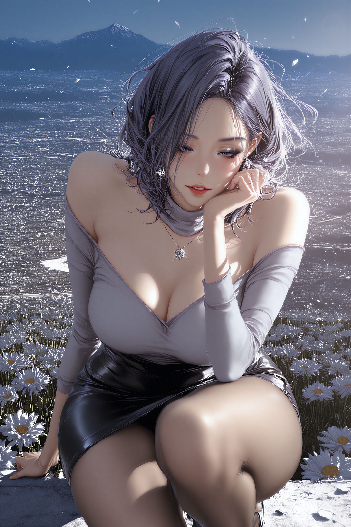 组长的户外写真，金美庭组长，二次元韩漫美丽新世界御姐，黑丝袜裤袜高跟鞋职业装,第6张