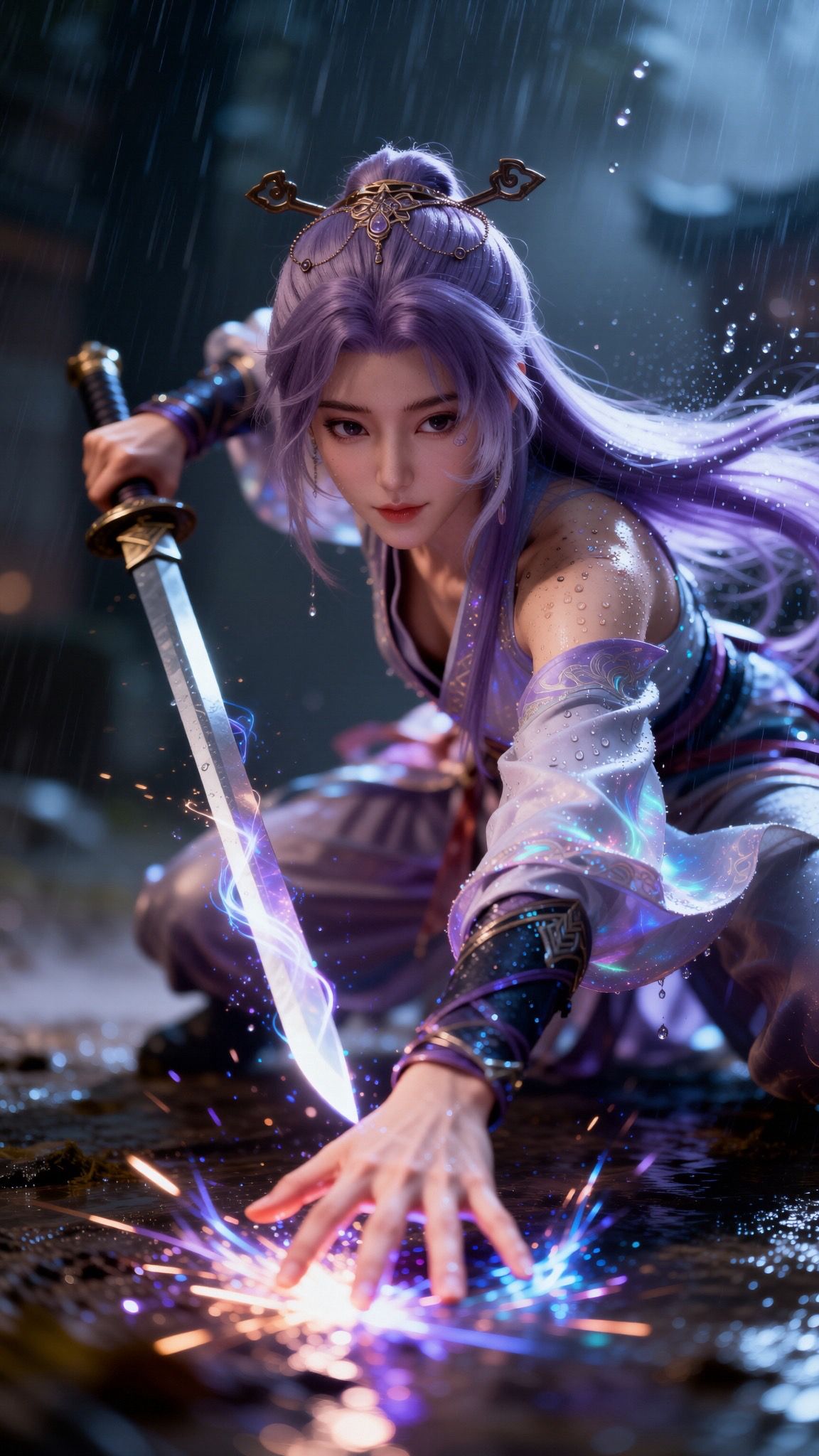 师兄啊师兄-云霄仙子，细节拉满的精美手机锁屏壁纸，弑神形态，国漫女神美女,第9张