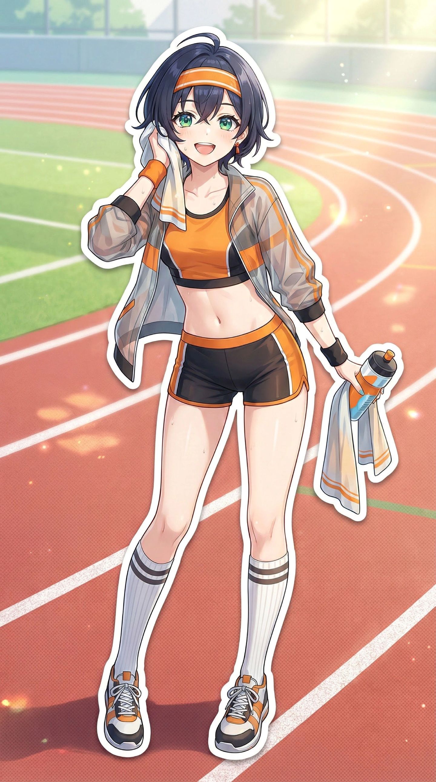 二次元游戏绝区零星见雅，校园操场运动服漫画风格美图,第2张