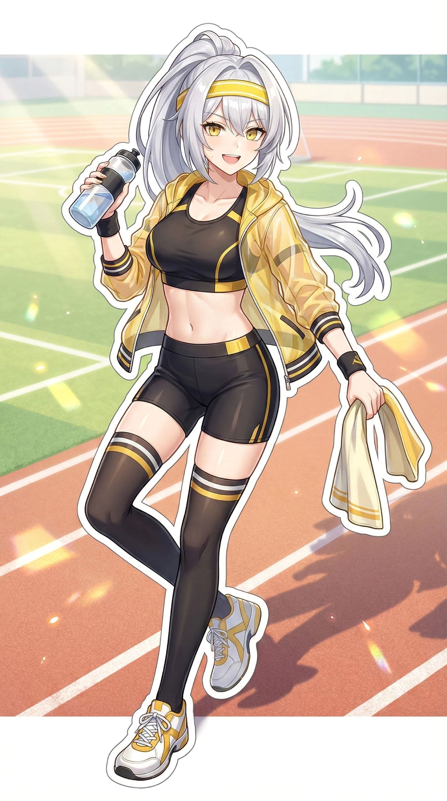 二次元游戏绝区零星见雅，校园操场运动服漫画风格美图,第3张