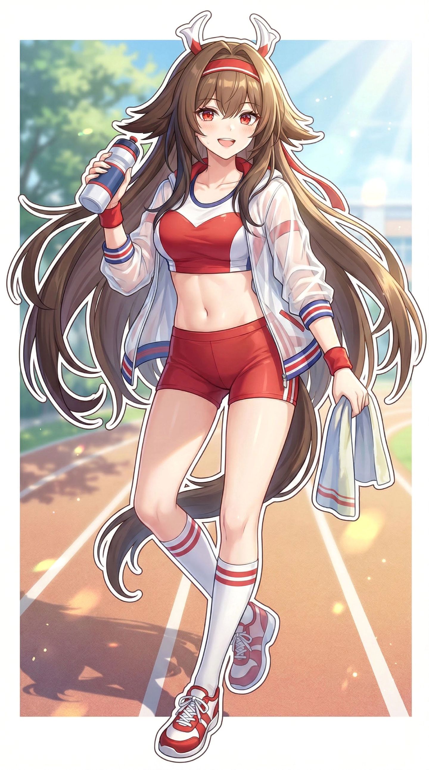 二次元游戏绝区零星见雅，校园操场运动服漫画风格美图,第4张