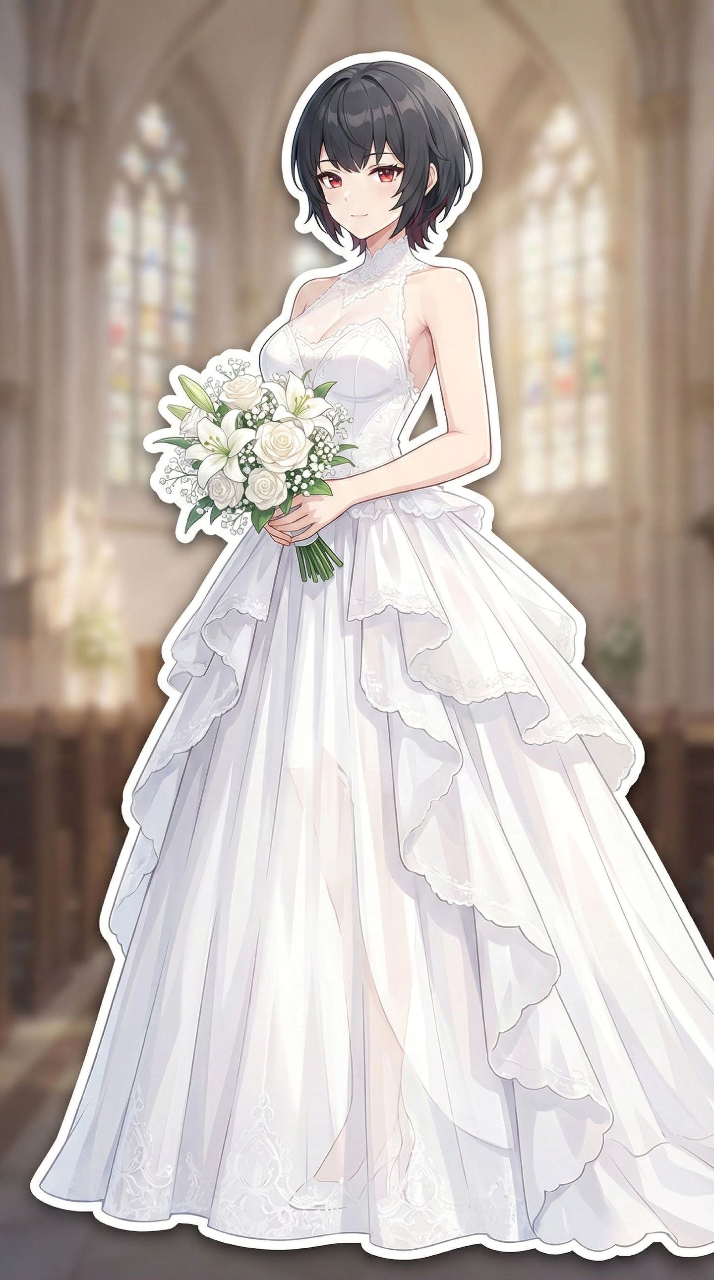 你会选择谁？二次元花嫁绝区零叶瞬光星见雅，婚纱漫画温馨唯美卡通风格,第2张