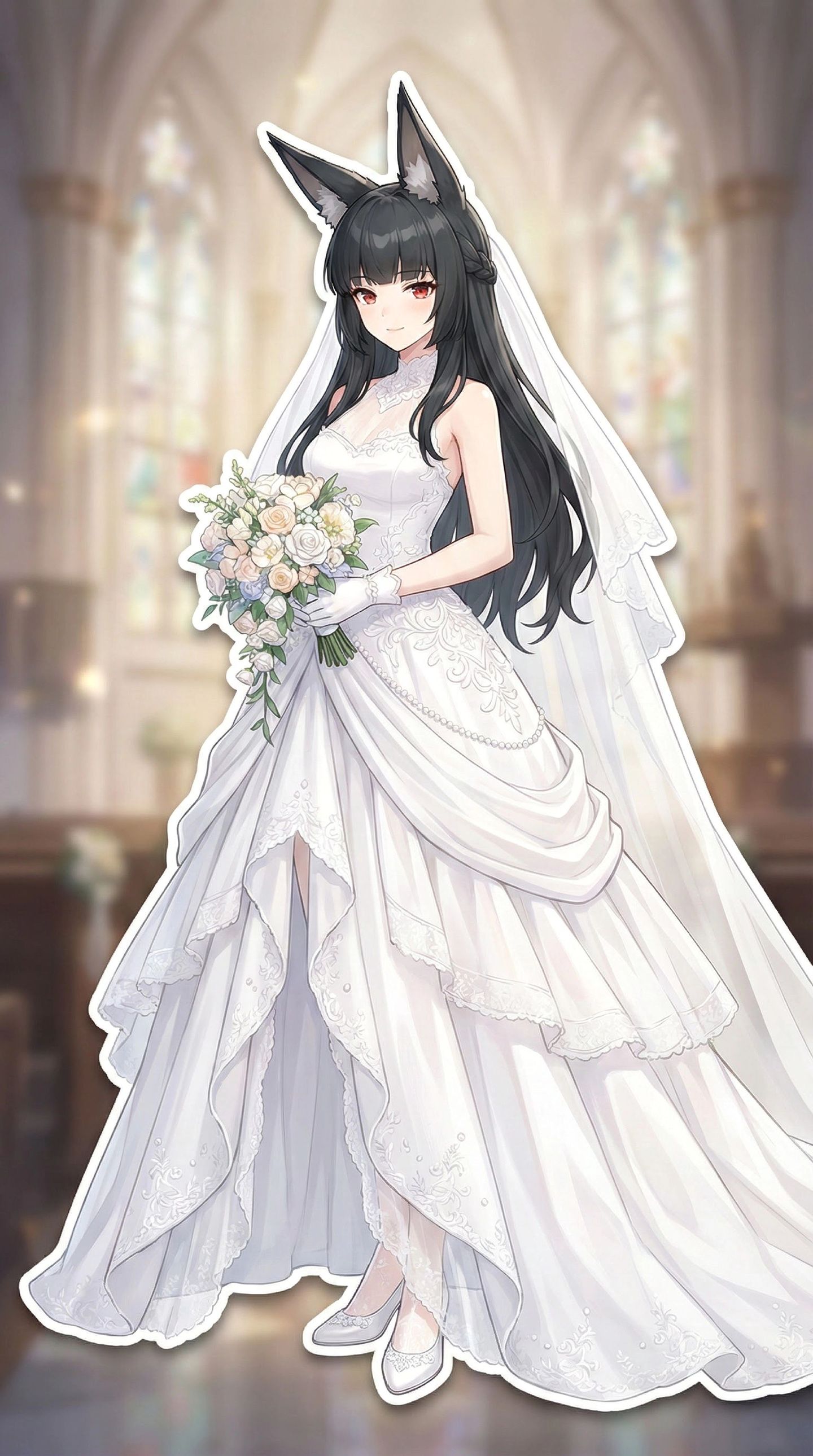 你会选择谁？二次元花嫁绝区零叶瞬光星见雅，婚纱漫画温馨唯美卡通风格,第3张