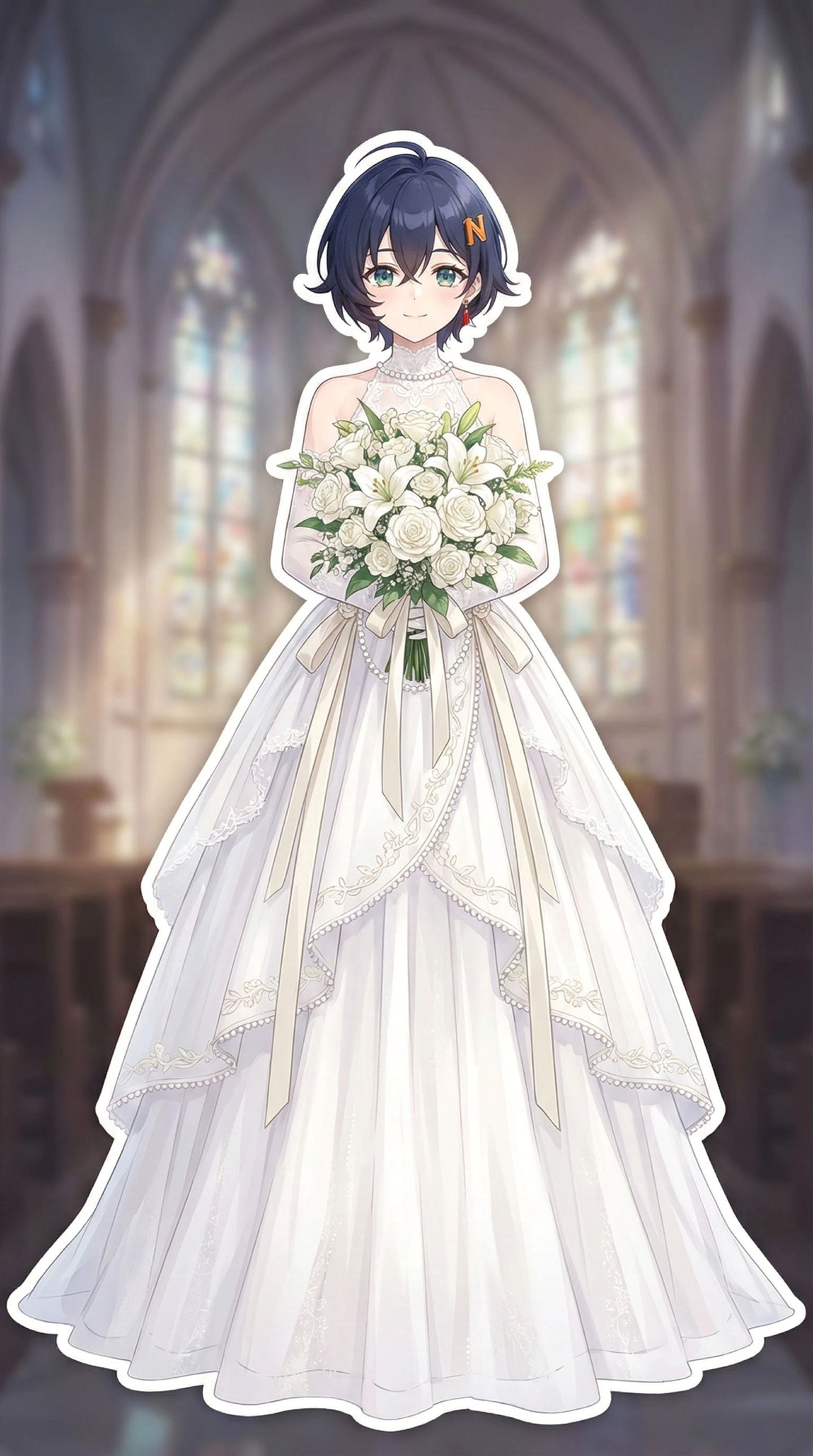 你会选择谁？二次元花嫁绝区零叶瞬光星见雅，婚纱漫画温馨唯美卡通风格,第6张