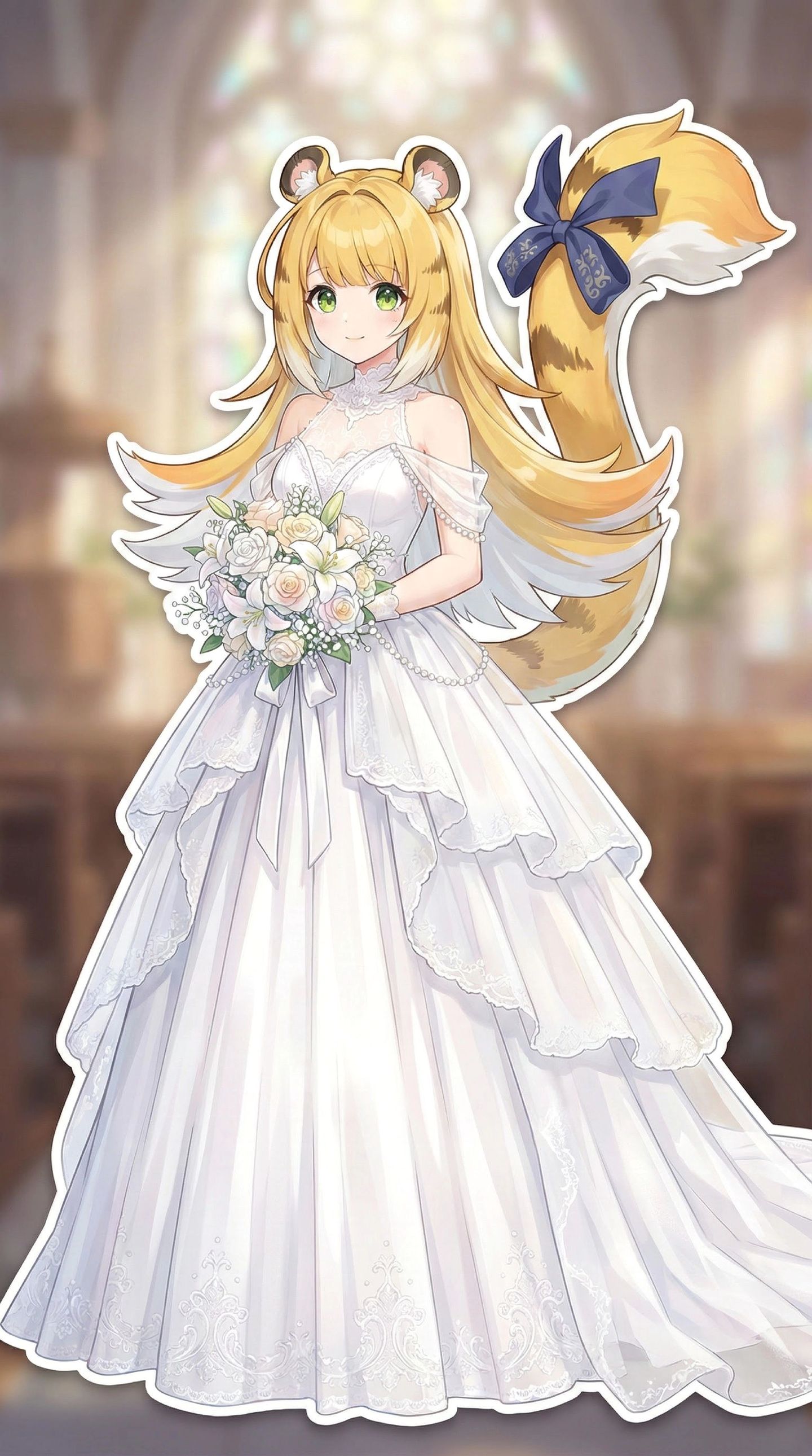 你会选择谁？二次元花嫁绝区零叶瞬光星见雅，婚纱漫画温馨唯美卡通风格,第5张