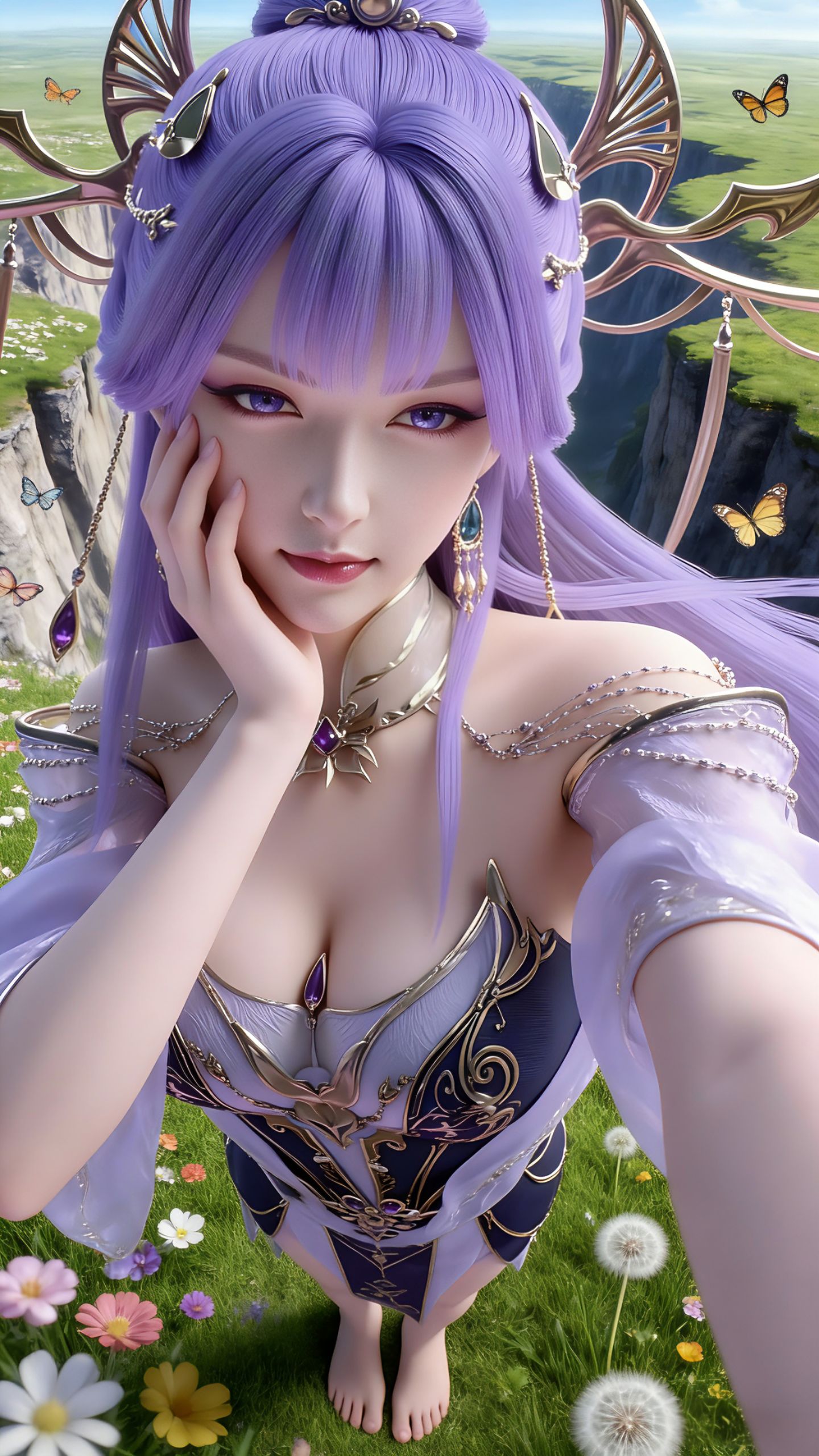 天穹长老的自然风景自拍，动漫国漫女神美女壁纸，手机锁屏壁纸收藏,第1张