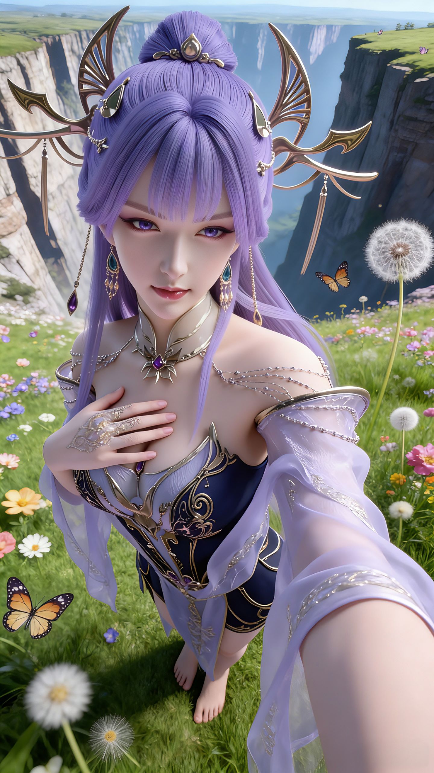 天穹长老的自然风景自拍，动漫国漫女神美女壁纸，手机锁屏壁纸收藏,第2张