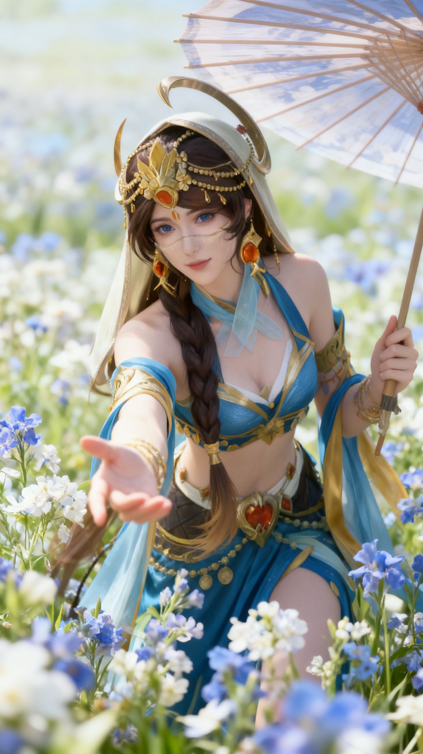 王者荣耀英雄花海二次元唯美壁纸，游戏角色大赏美图,第3张