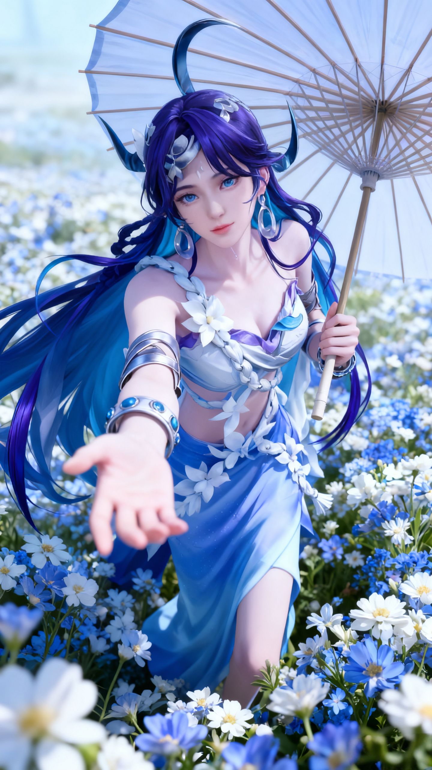 王者荣耀英雄花海二次元唯美壁纸，游戏角色大赏美图,第2张