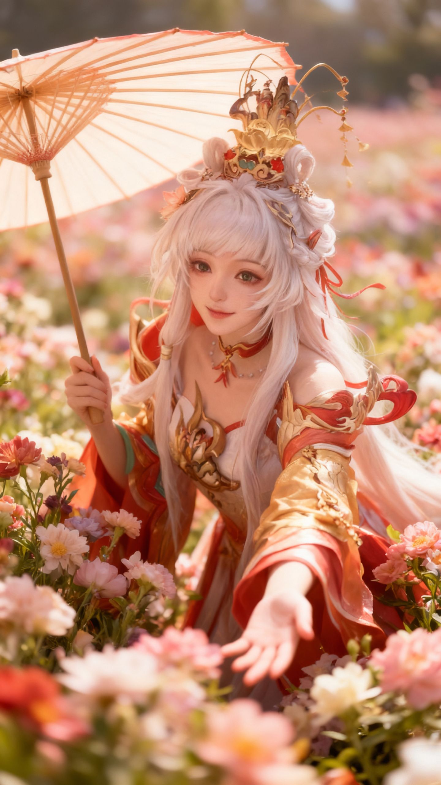 王者荣耀英雄花海二次元唯美壁纸，游戏角色大赏美图,第4张