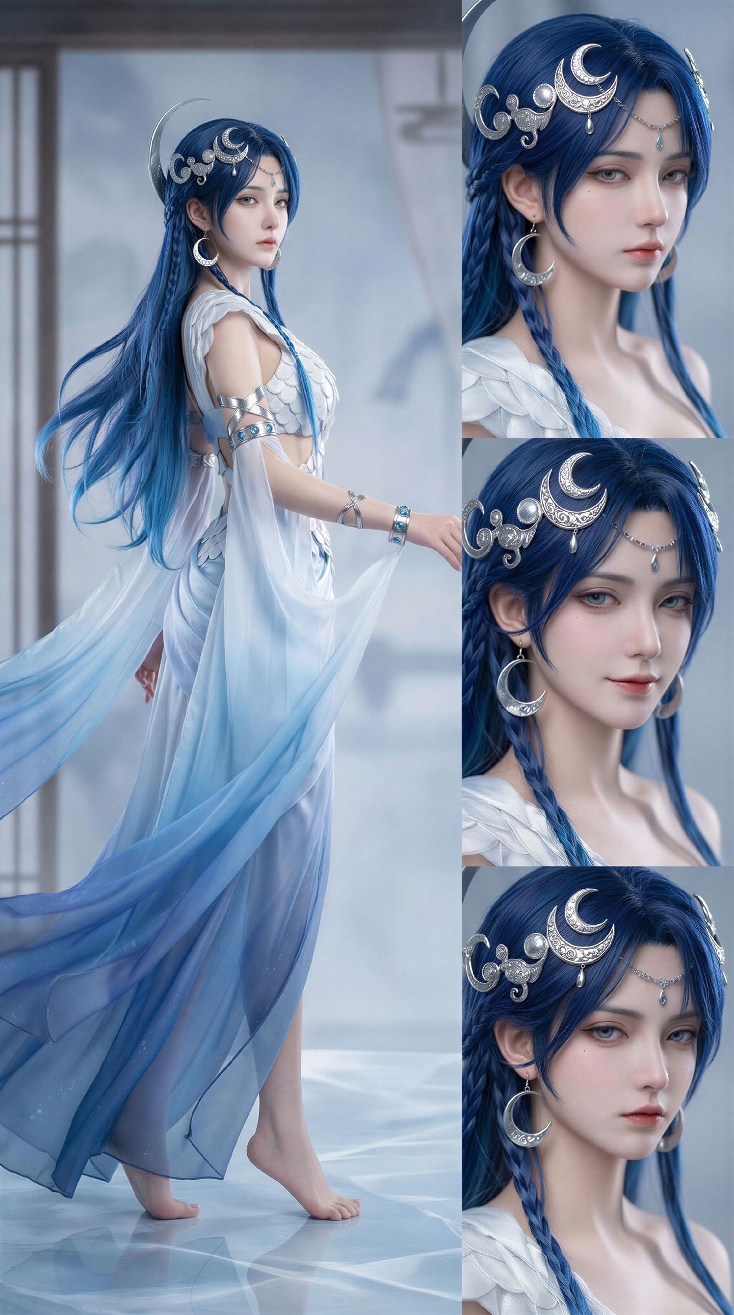 ai创作二次元cosplay王者荣耀海月，别说这类型还挺好看的，美图壁纸,第3张