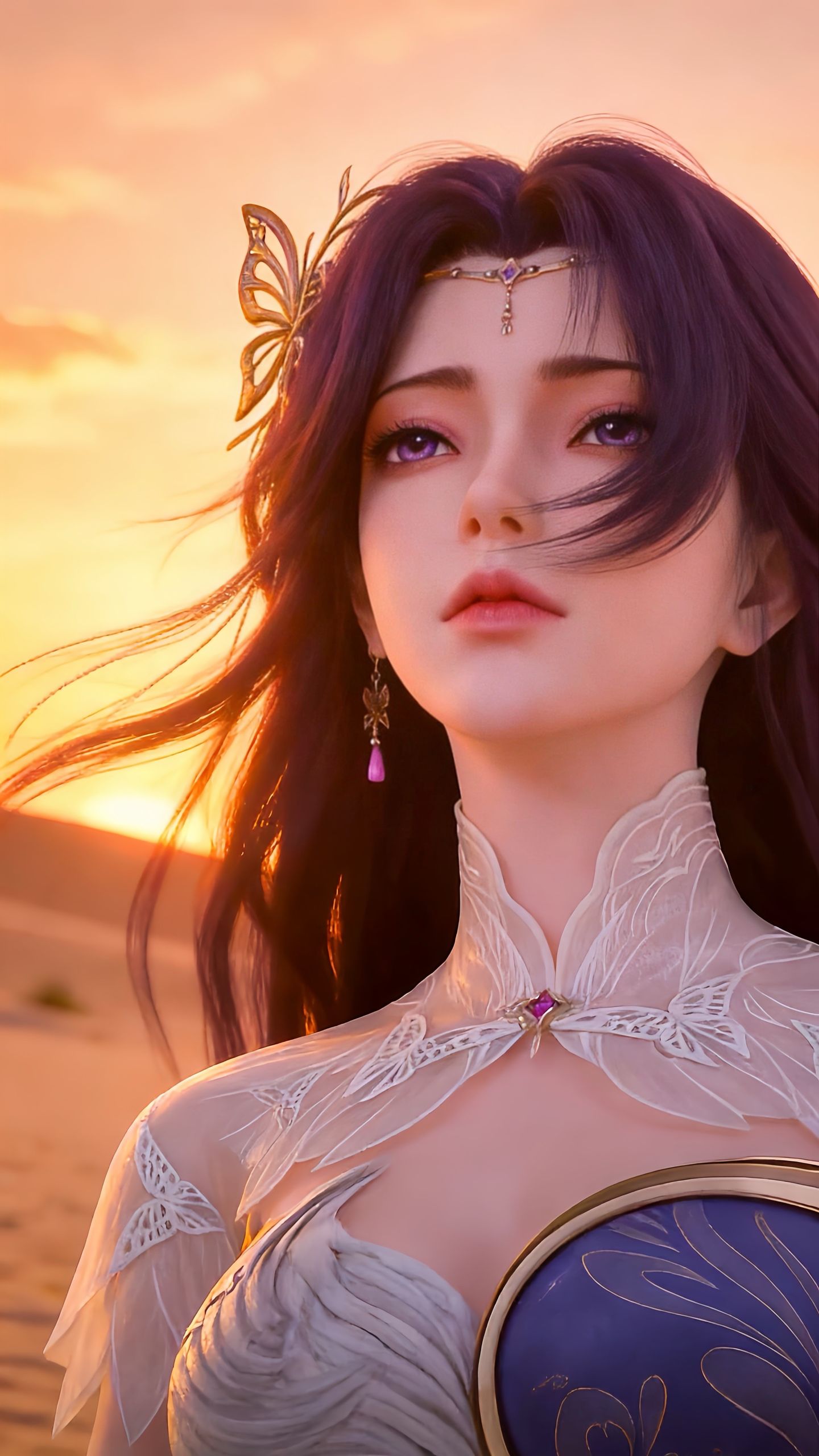 完美世界云曦国漫女主御姐，高颜值细节美感，动画动漫角色人物2K壁纸,第4张