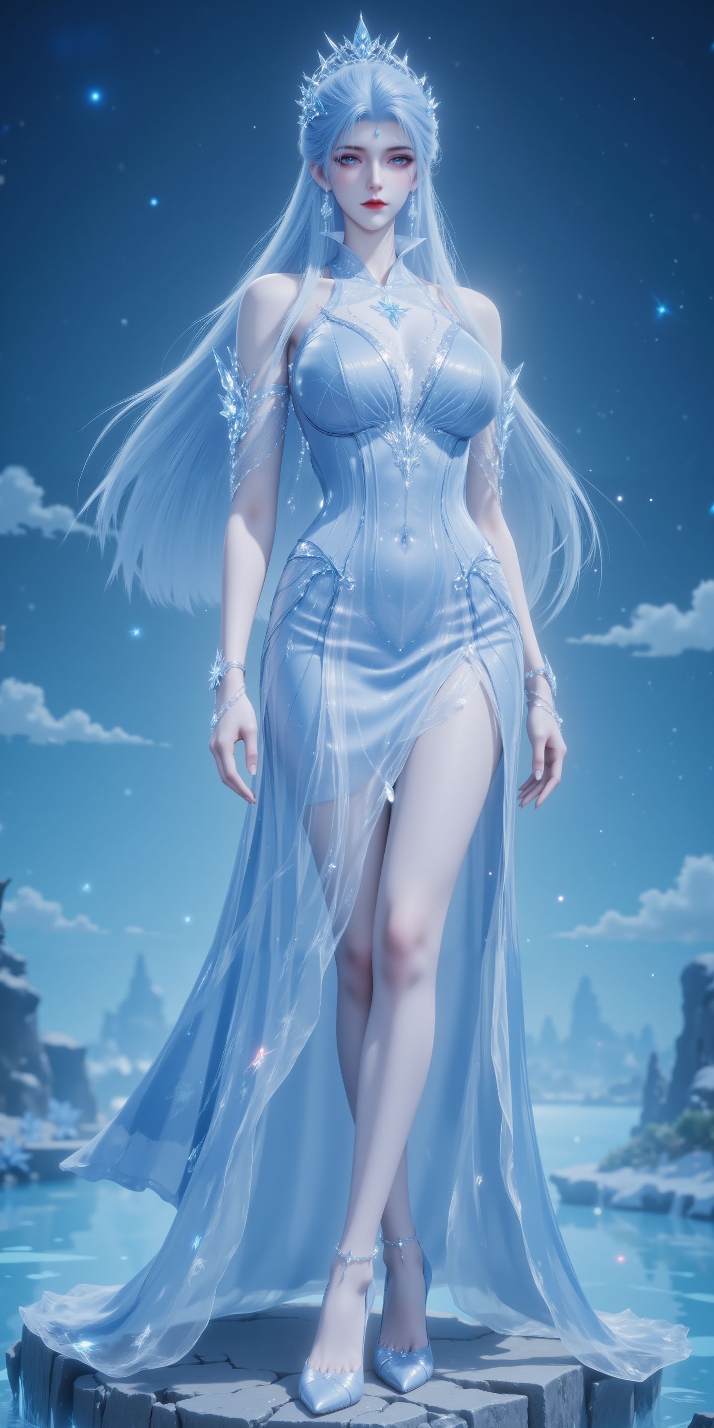 酷飒的冰天雪帝雪女，国漫女神壁纸，斗罗大陆绝世唐门,第2张