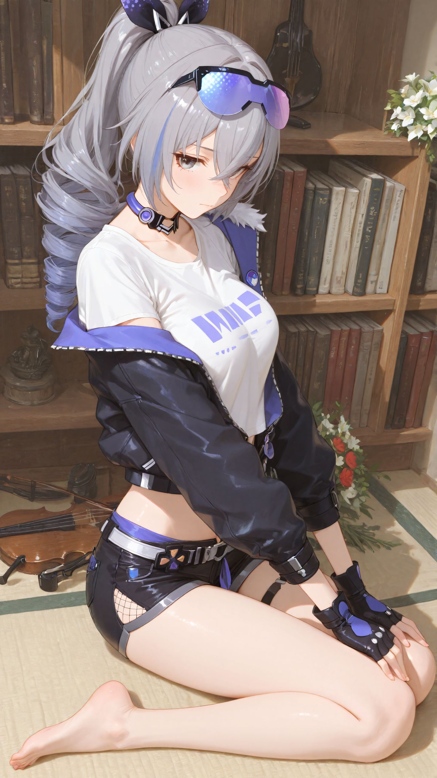 崩坏星穹铁道停云、阮梅、银狼，二次元游戏少女图片壁纸，书房地毯书架,第4张