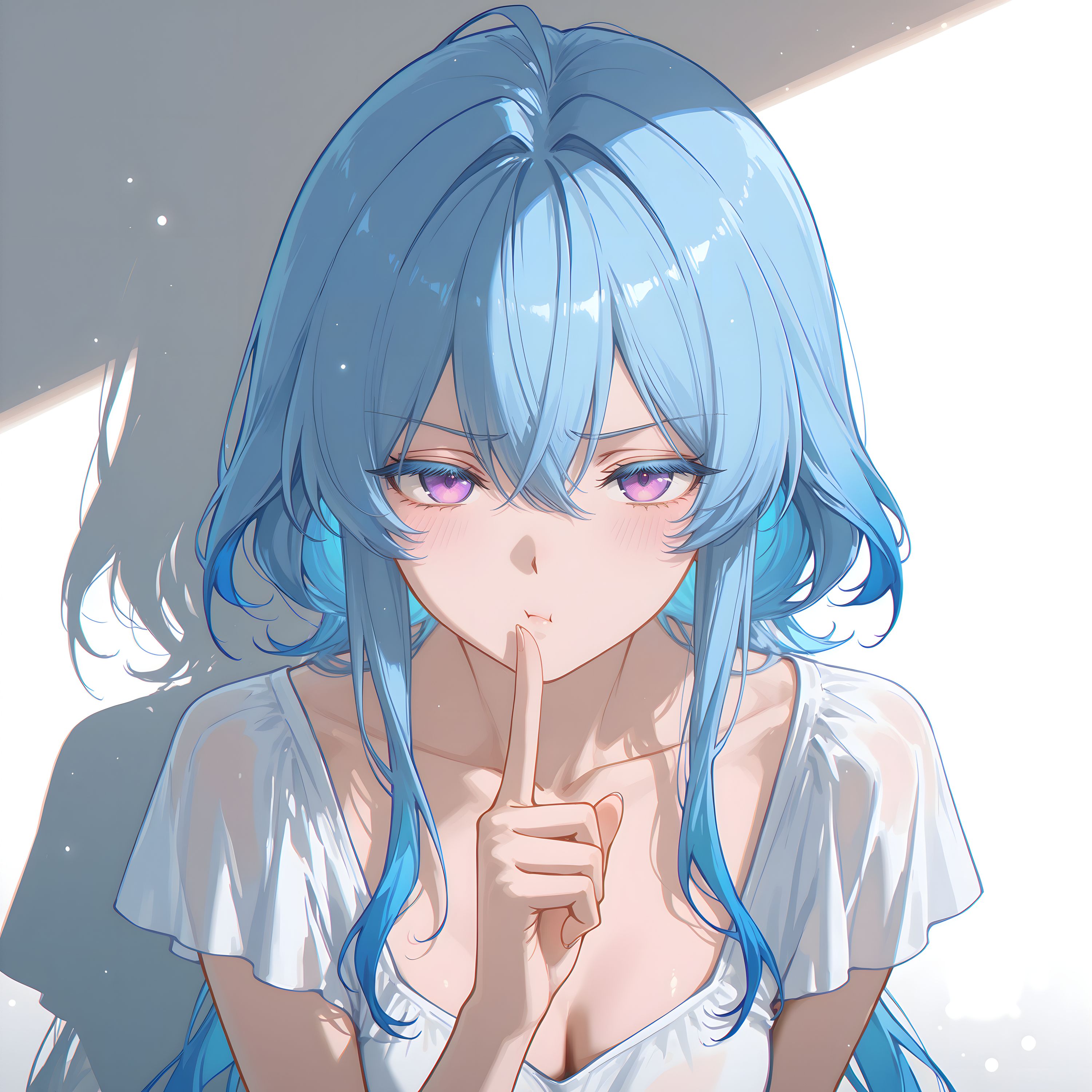 守岸人，嘘~鸣潮二次元超高清精美头像ai绘画，QQ微信头像，俏皮调皮可爱,第1张