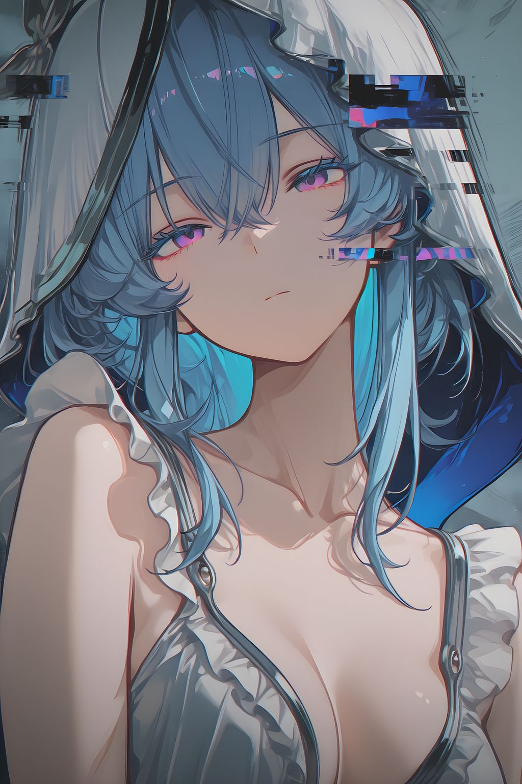 叠影美感，二次元游戏鸣潮角色人物ai绘画高清壁纸图片福利,第1张