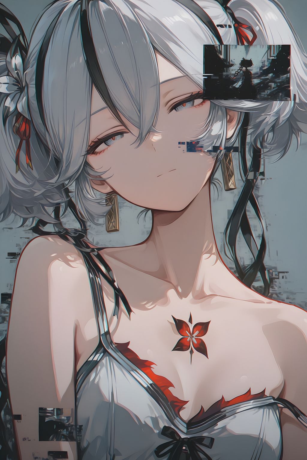 叠影美感，二次元游戏鸣潮角色人物ai绘画高清壁纸图片福利,第3张