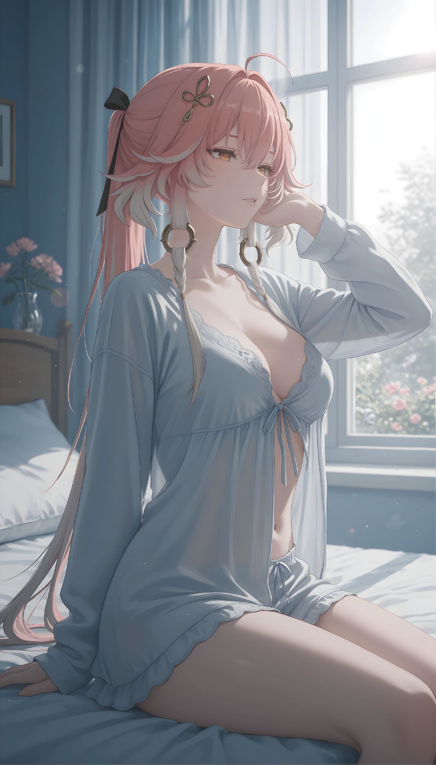 《鸣潮》长离睡衣版，二次元美感手机壁纸，唯美温馨舒适风格,第2张