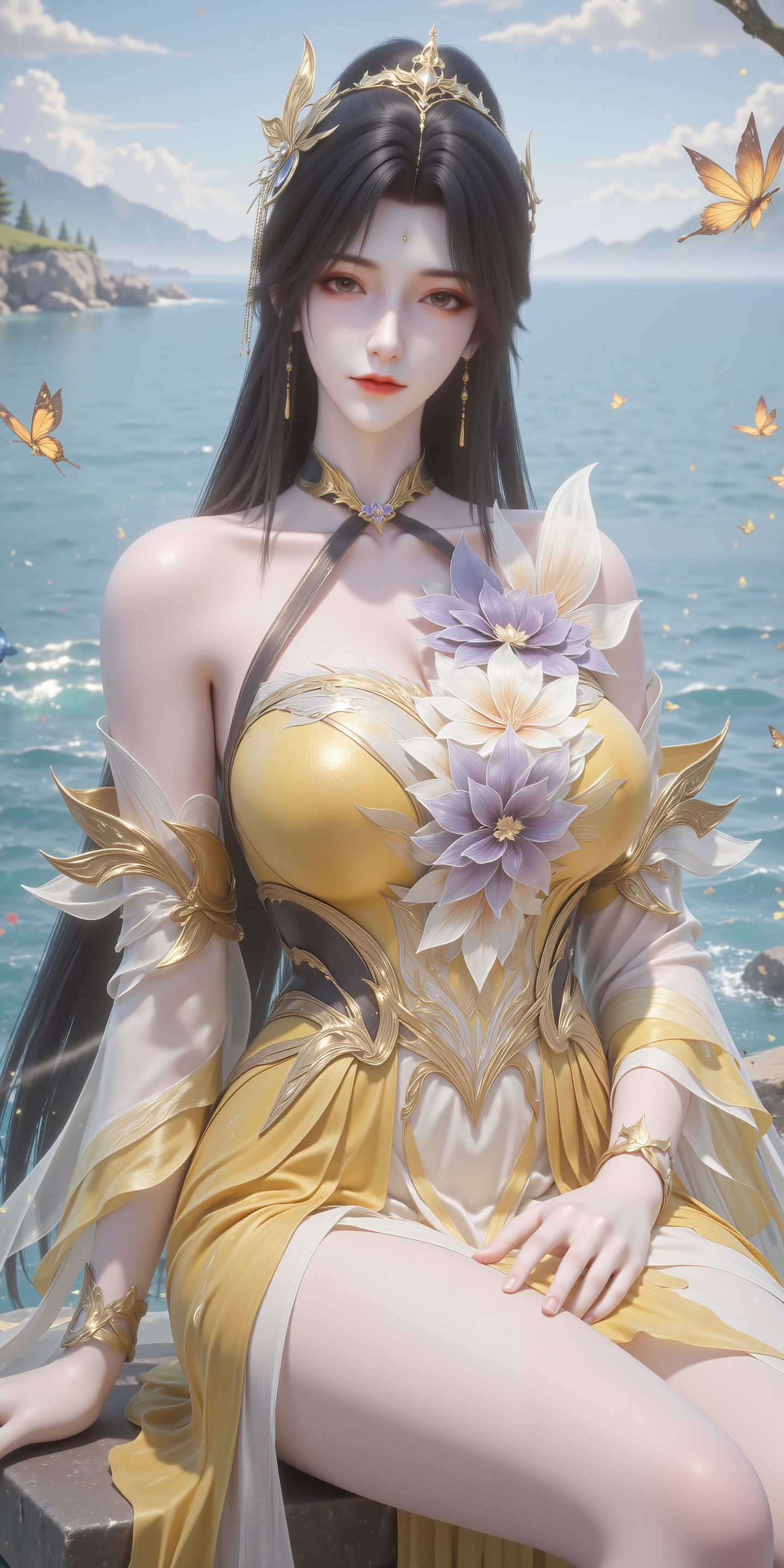 王曦仙子，动漫动画国漫美女壁纸，御姐大长腿肉肉腿,第1张