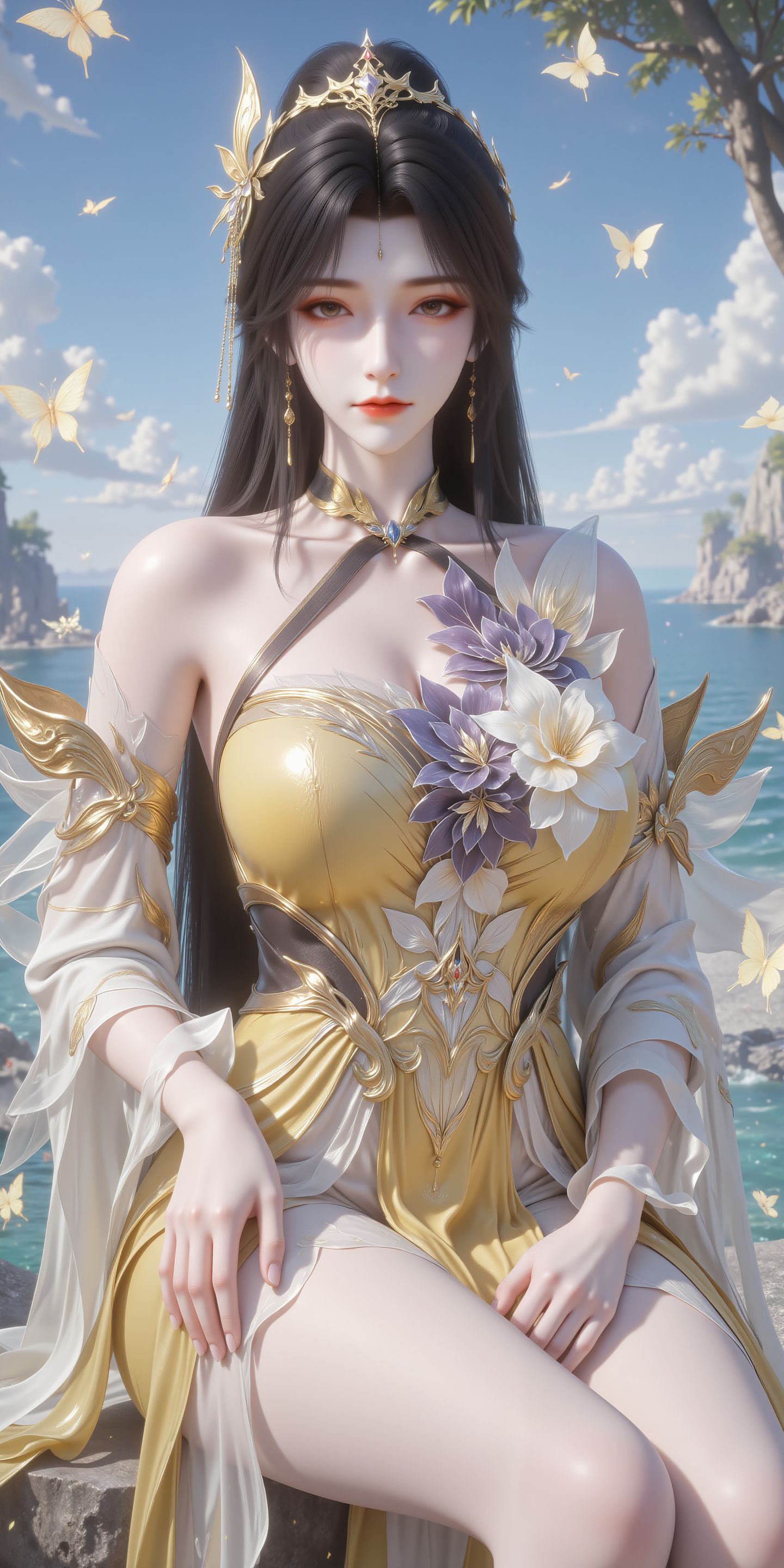 王曦仙子，动漫动画国漫美女壁纸，御姐大长腿肉肉腿,第2张