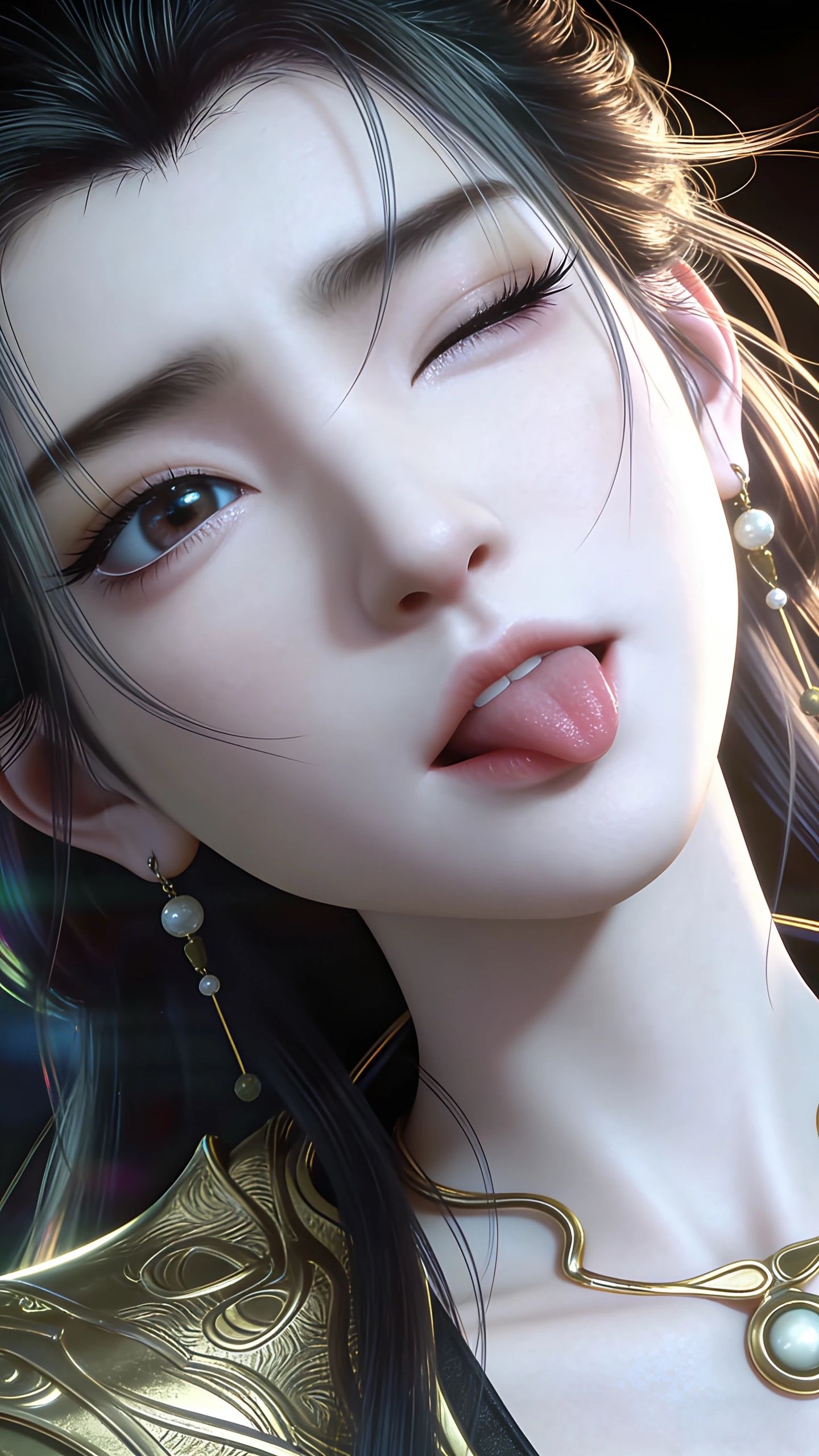 凡人修仙传燕茹嫣调皮可爱比耶，反差感AI创作,第2张