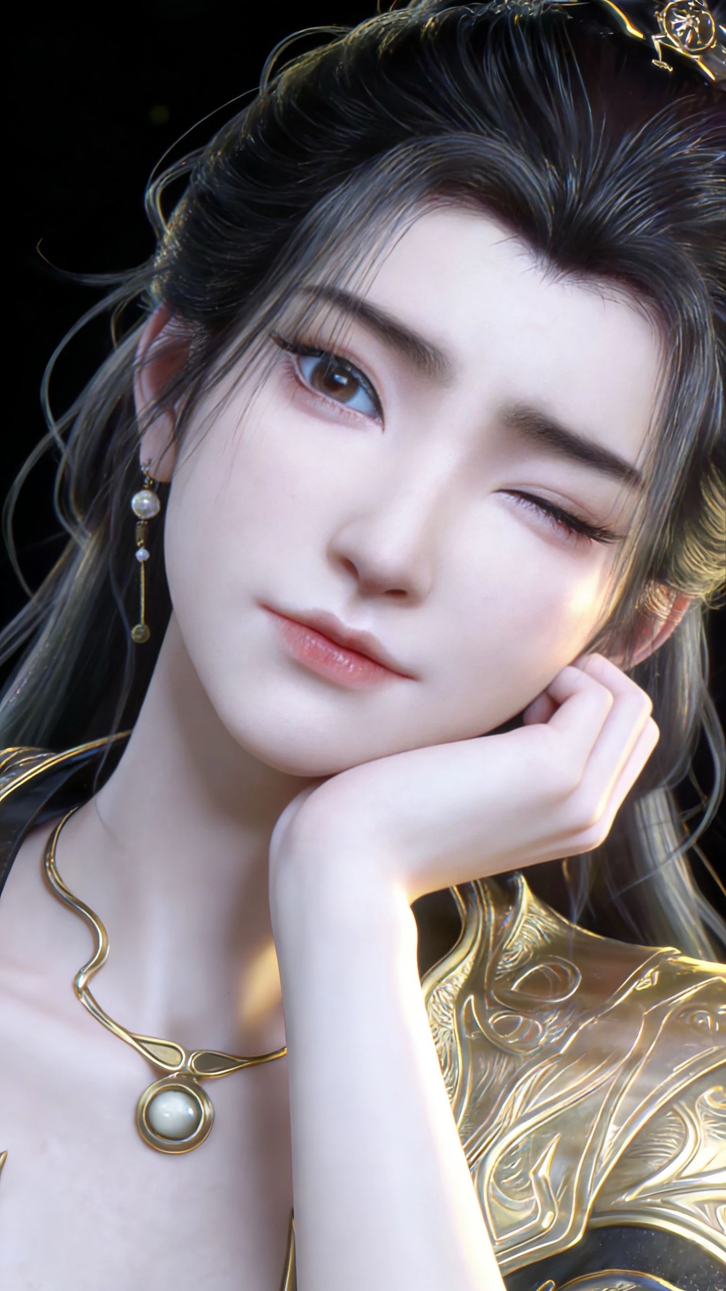 凡人修仙传燕茹嫣调皮可爱比耶，反差感AI创作,第6张