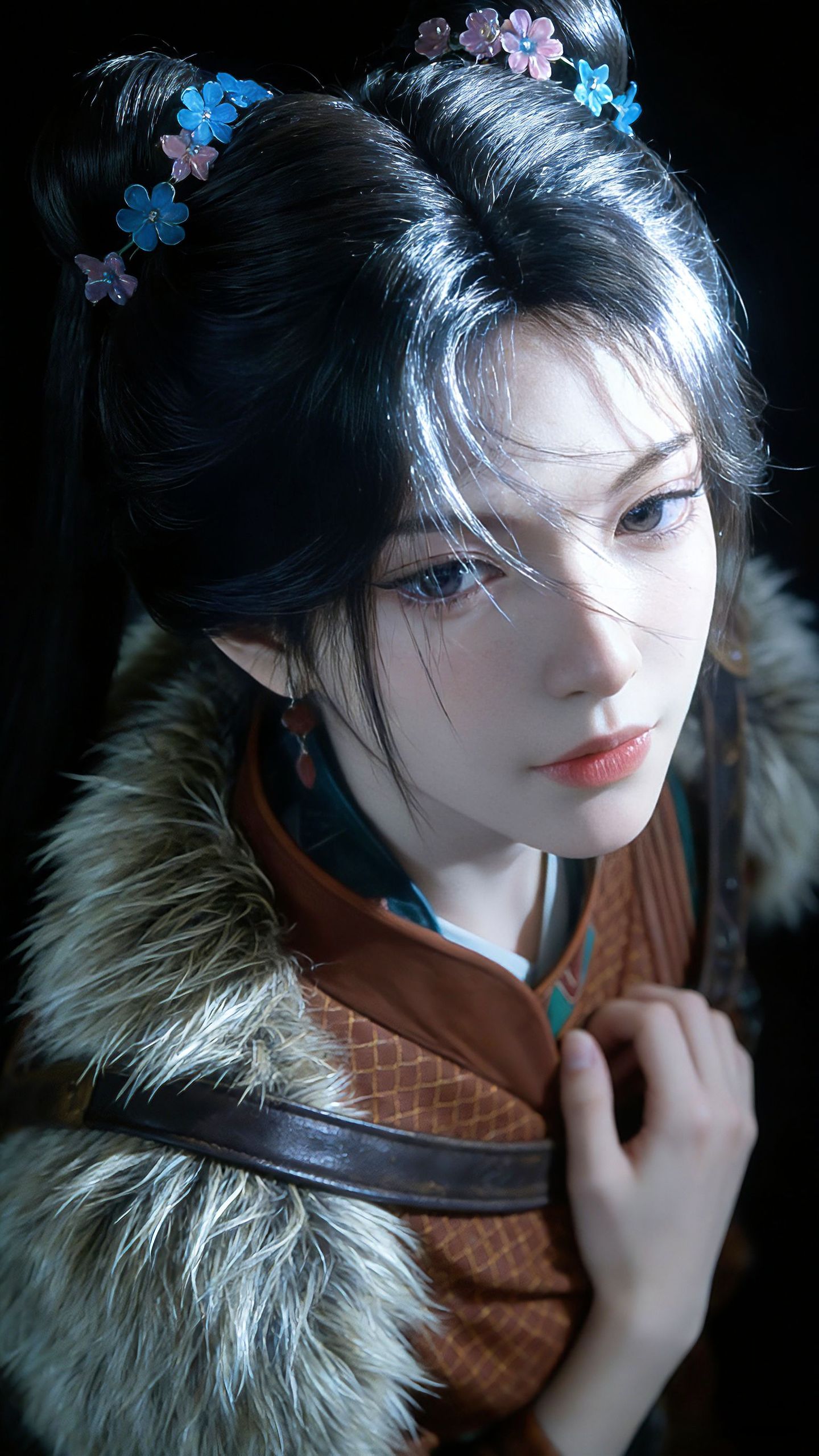 凡人修仙传梅凝，脸部五官特写，超高清细节国漫女神动漫美女壁纸,第5张