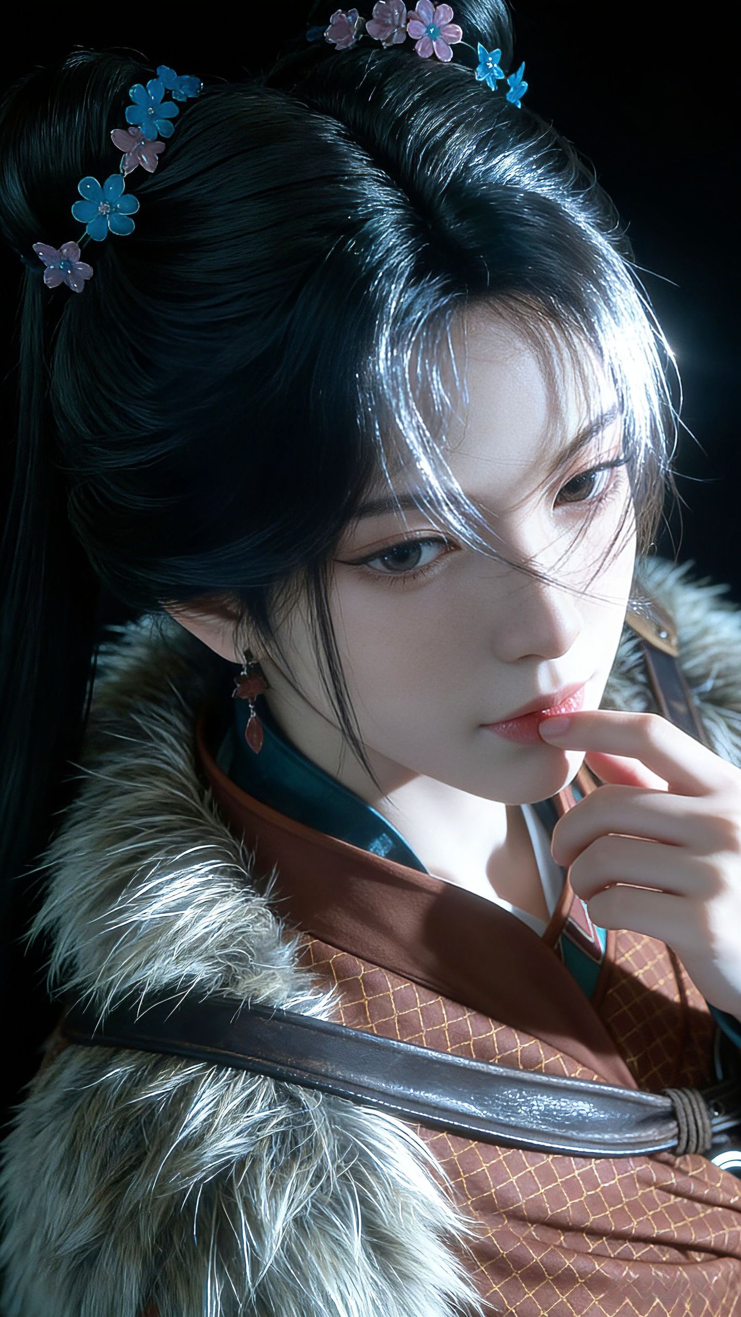 凡人修仙传梅凝，脸部五官特写，超高清细节国漫女神动漫美女壁纸,第6张