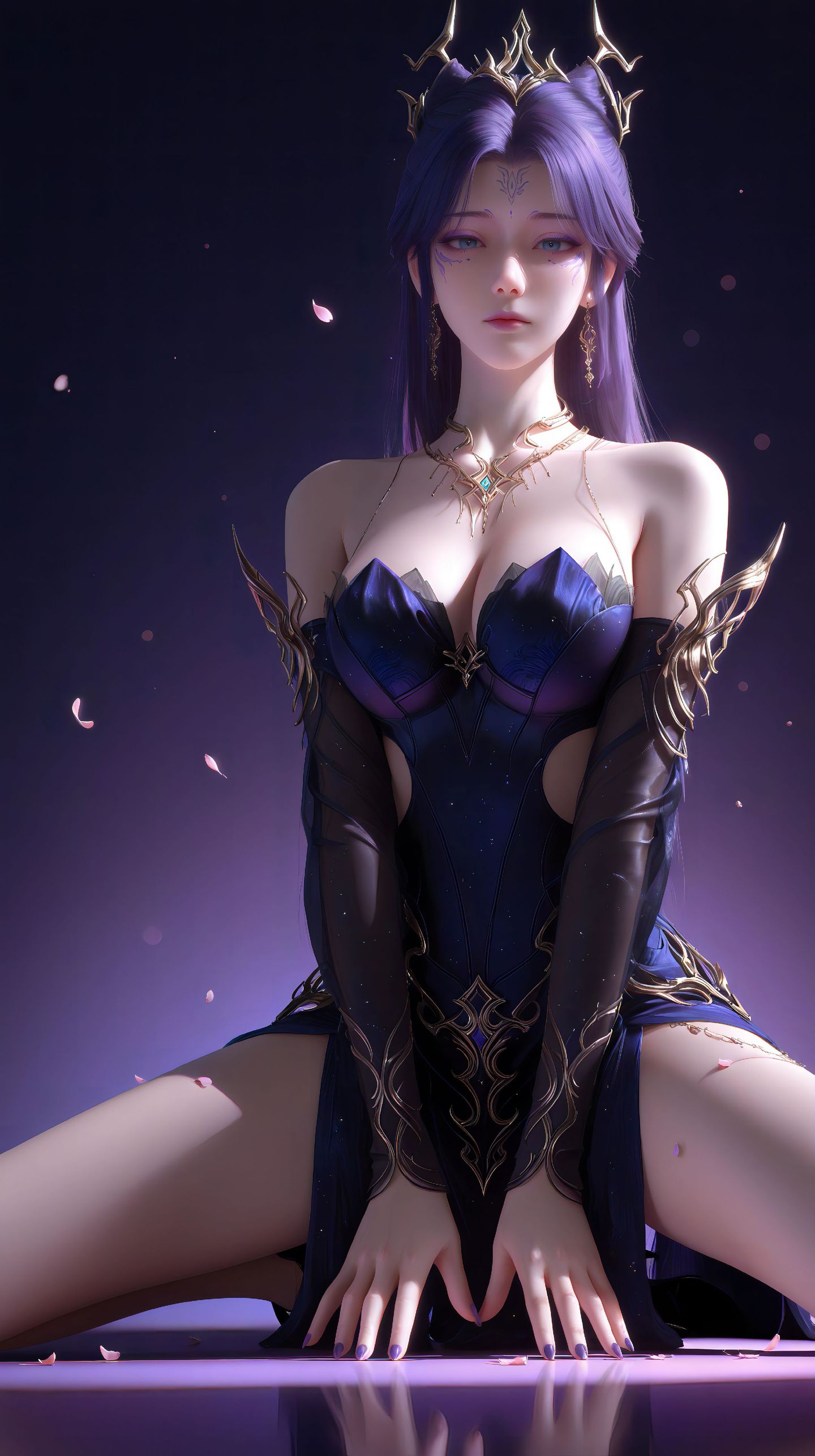 黑化梦可儿动漫美女图集超清壁纸，大长腿御姐,第1张