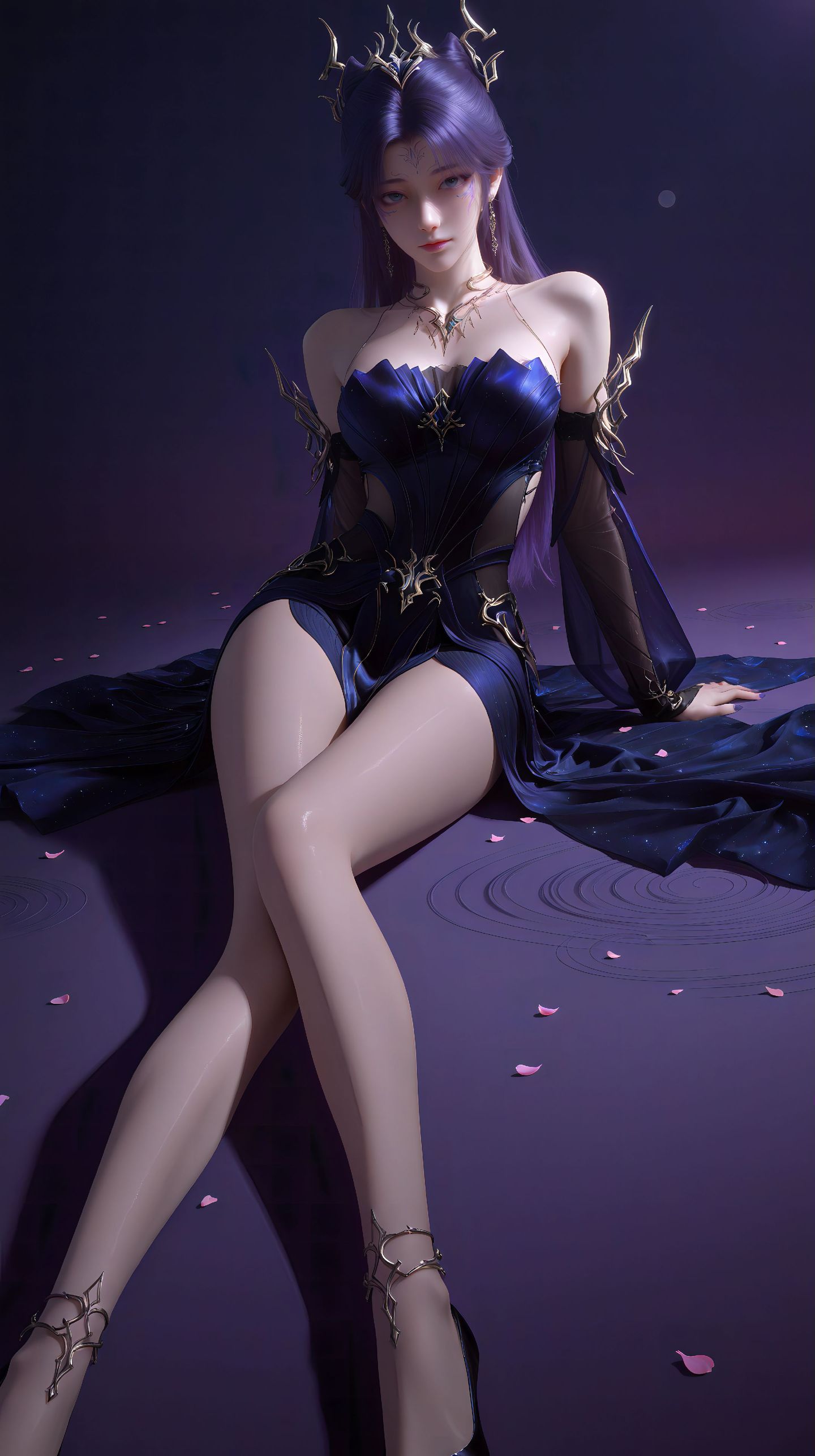 黑化梦可儿动漫美女图集超清壁纸，大长腿御姐,第2张