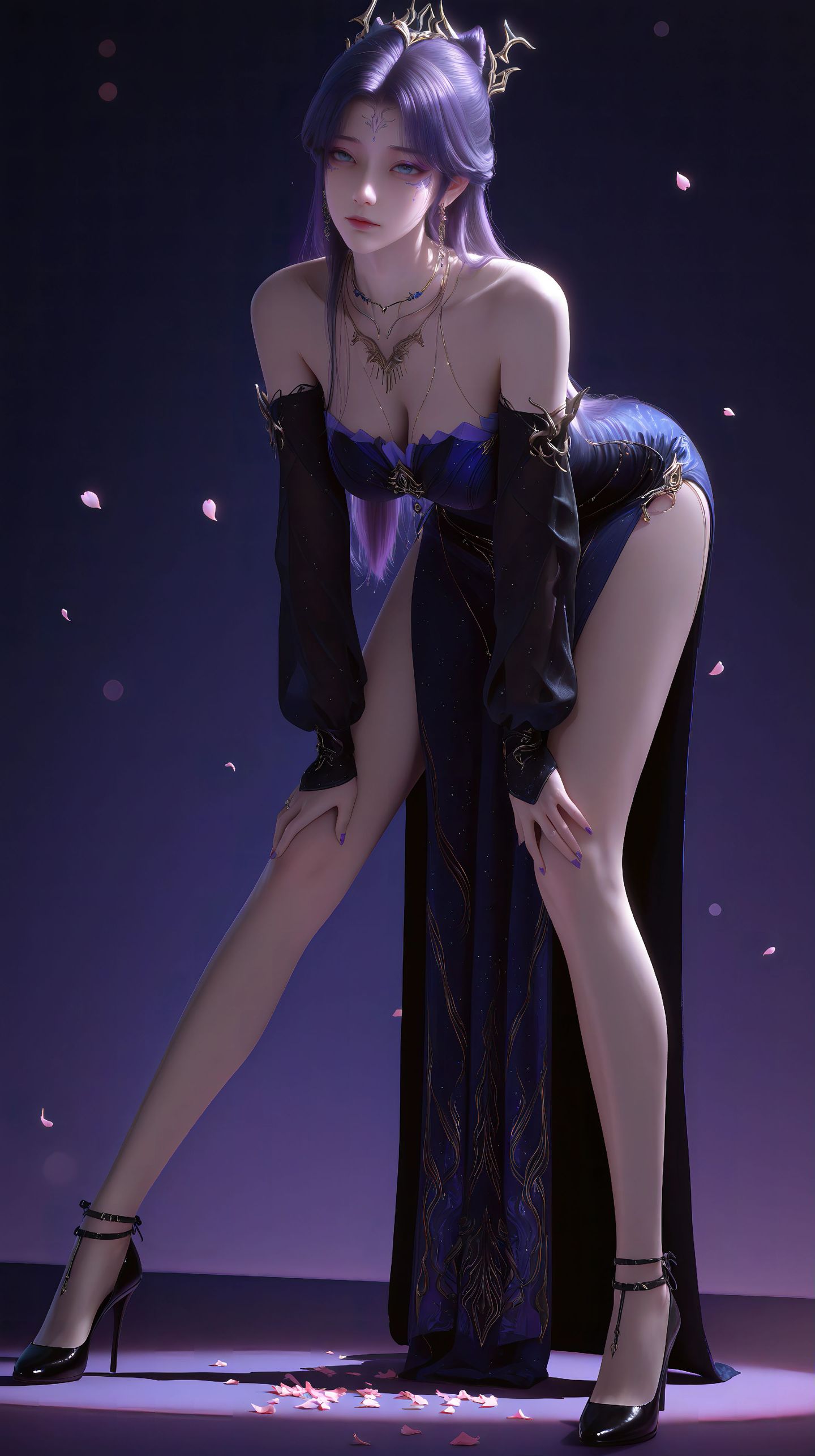 黑化梦可儿动漫美女图集超清壁纸，大长腿御姐,第5张